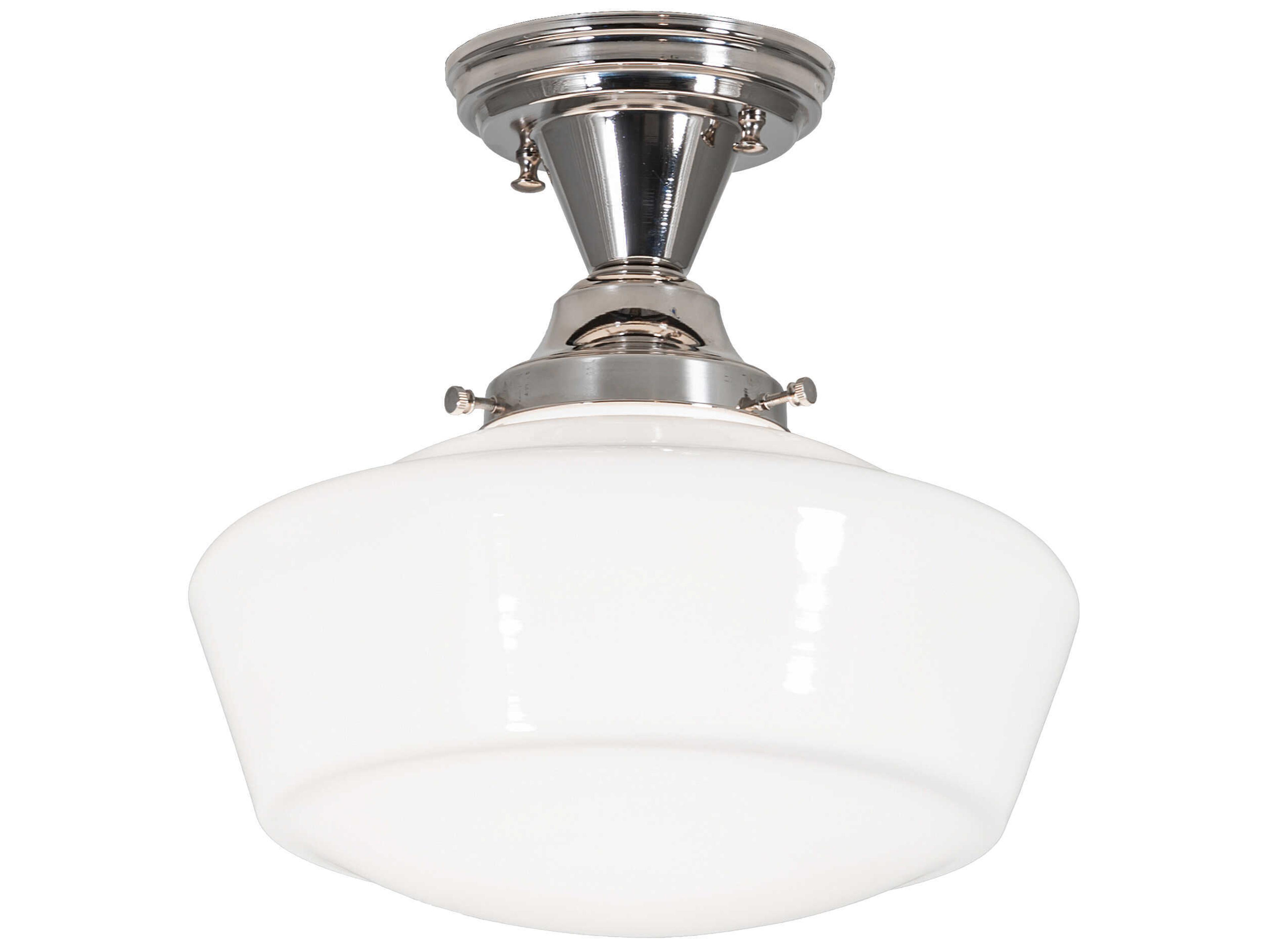 Revival 1-Light Polished Nickel Traditional Semi Flush Mount