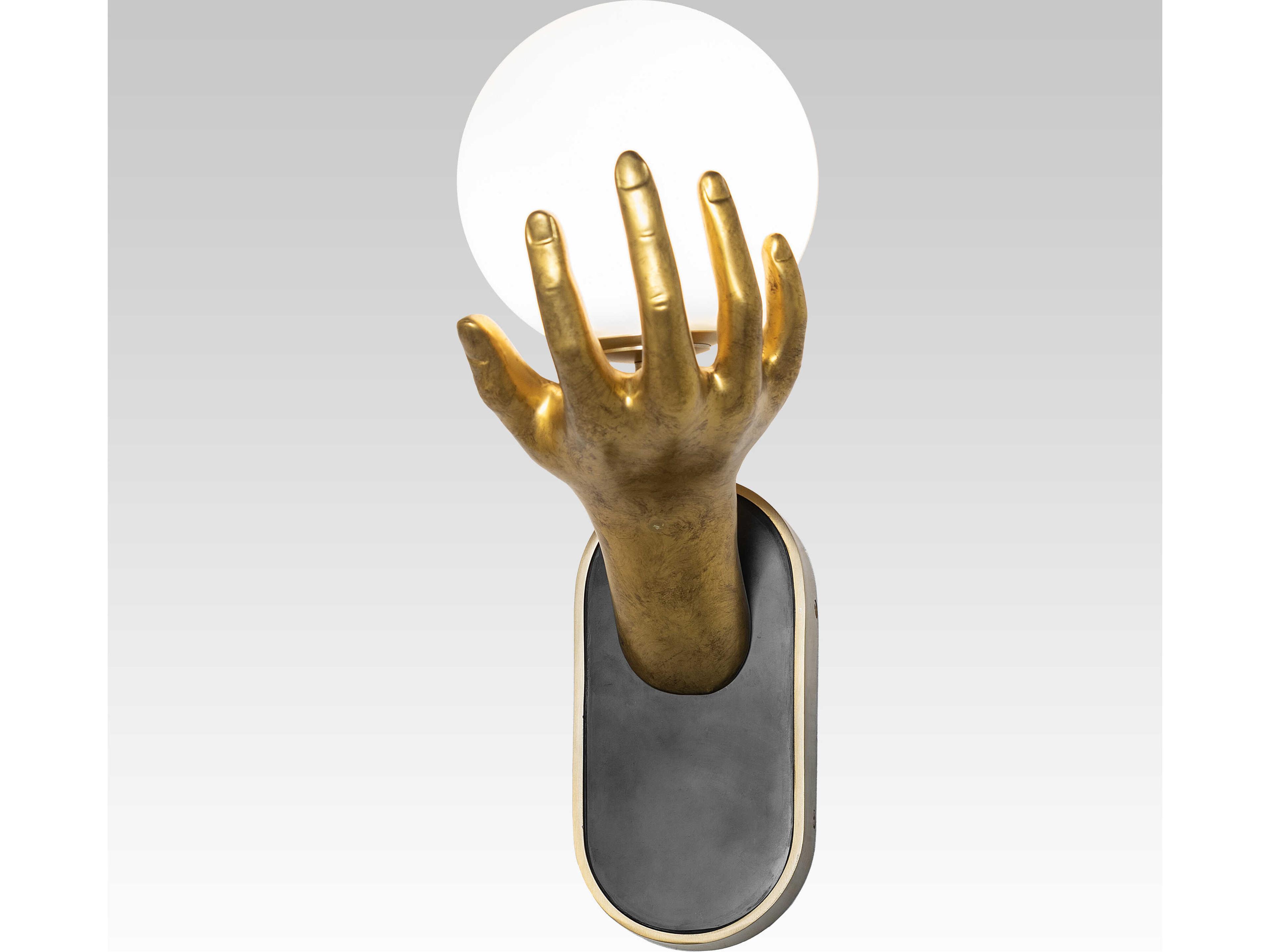 Gunter 1-Light Frosted White Brass Wall Sconce