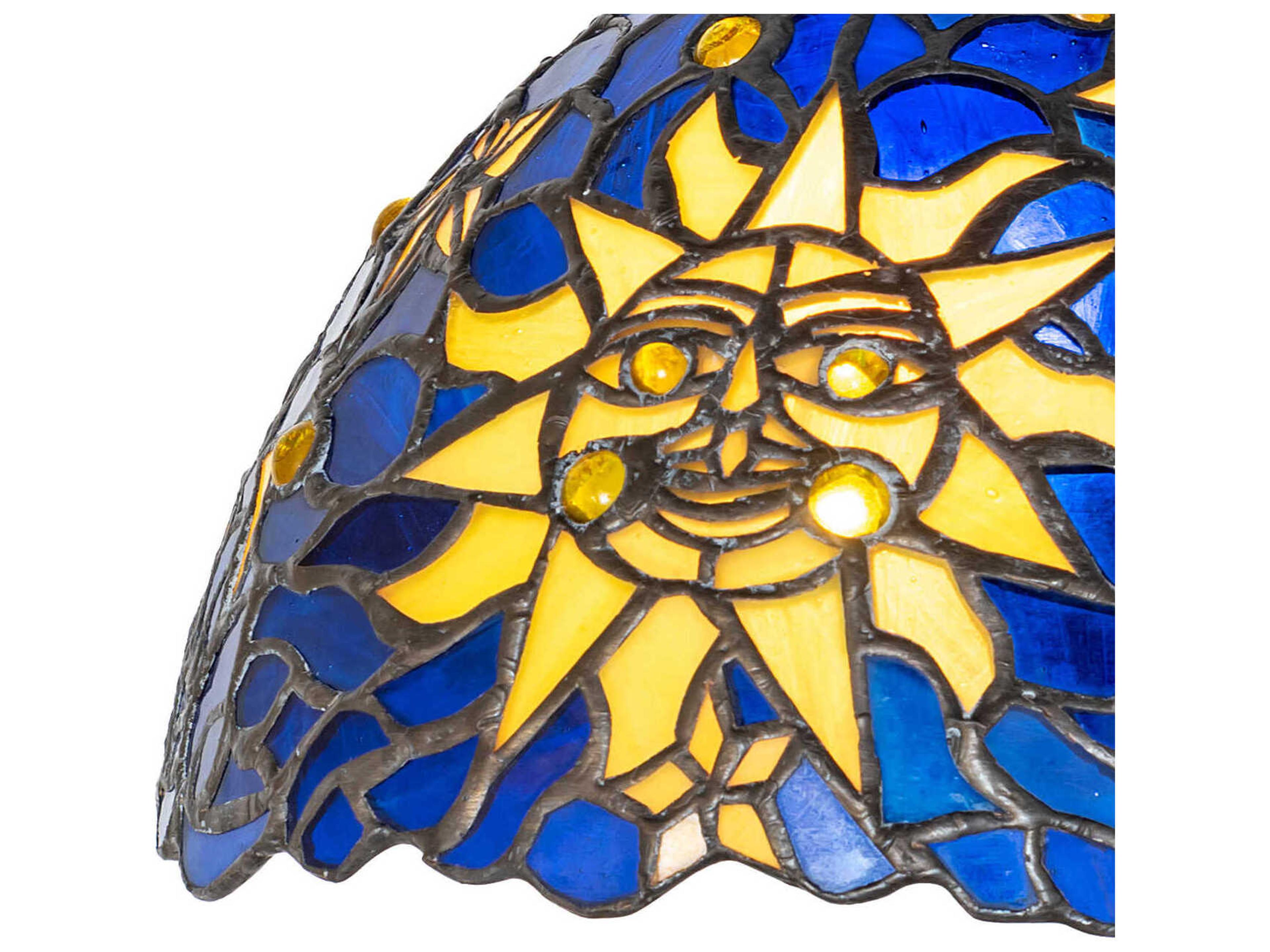 Meyda Sun Moon Stars 1-Light Mahogany Bronze Traditional Wall Sconce