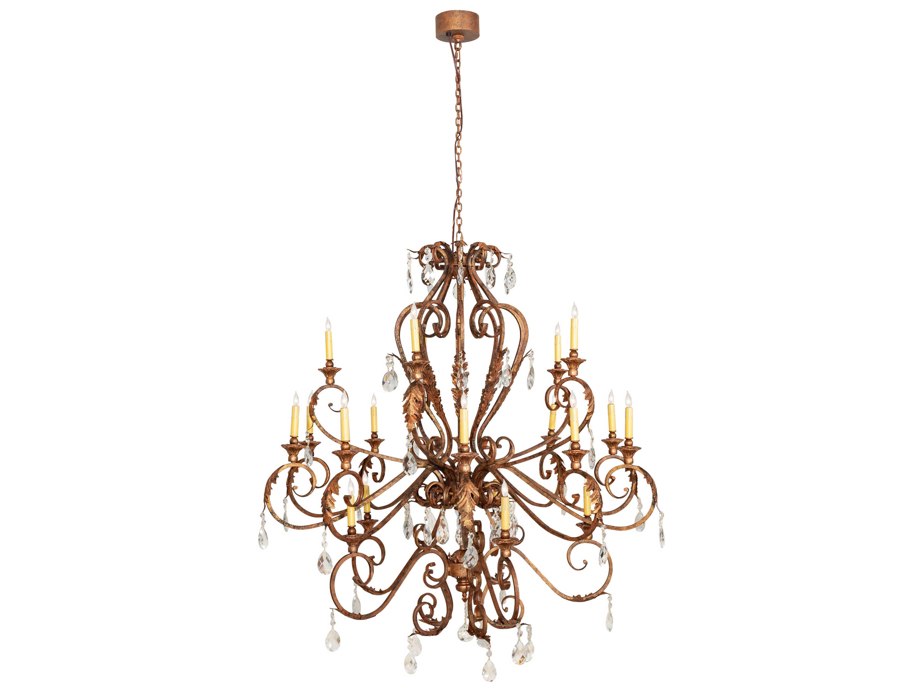 Serratina 20-Light Autumn Leaf Chandelier
