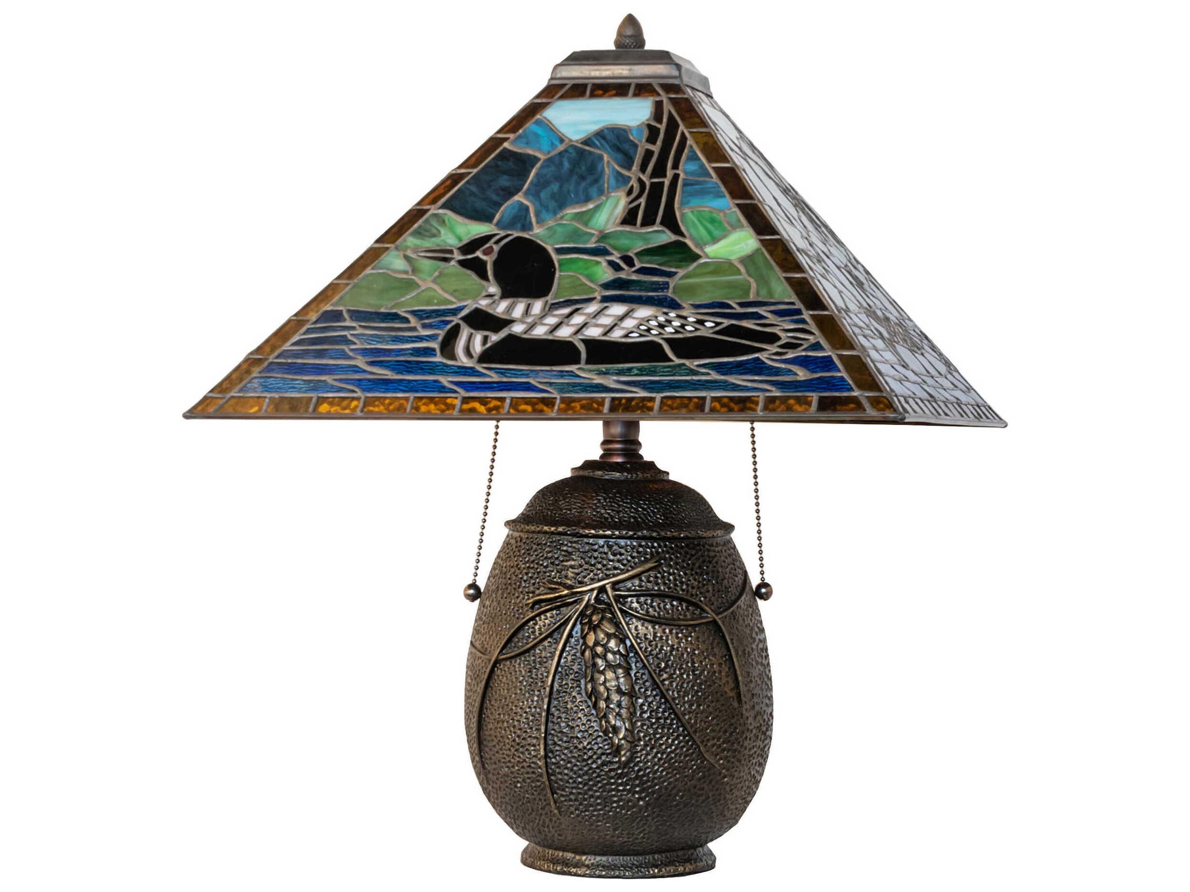Meyda Loon Stained Glass Table Lamp