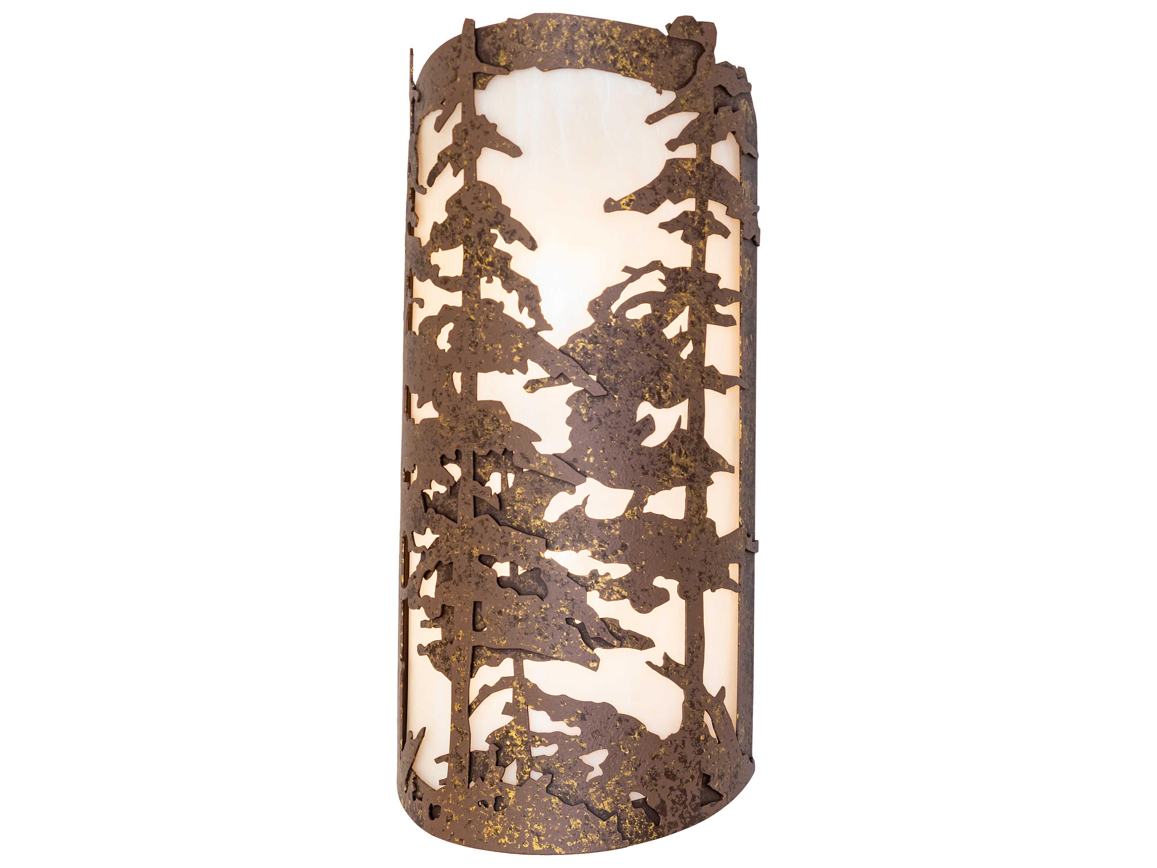 Tall Pines 2-Light Pompeii Gold Wall Sconce