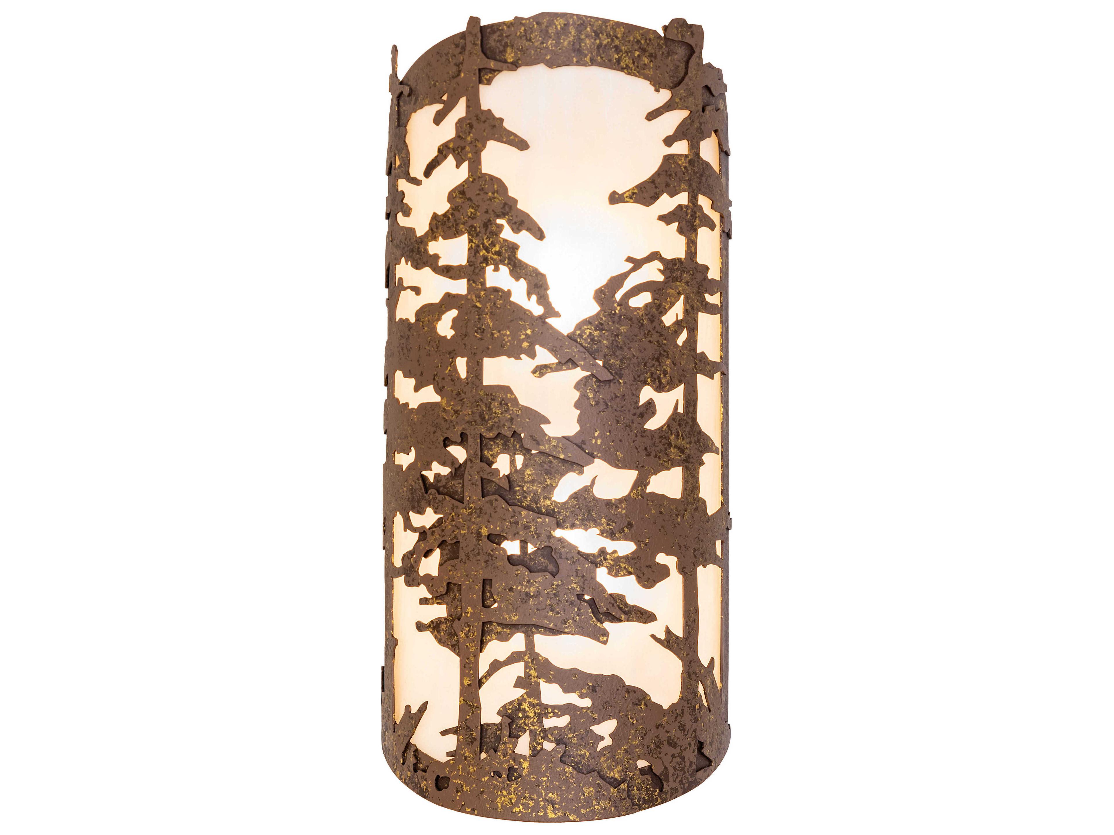 Meyda Tall Pines 2-Light Pompeii Gold Wall Sconce