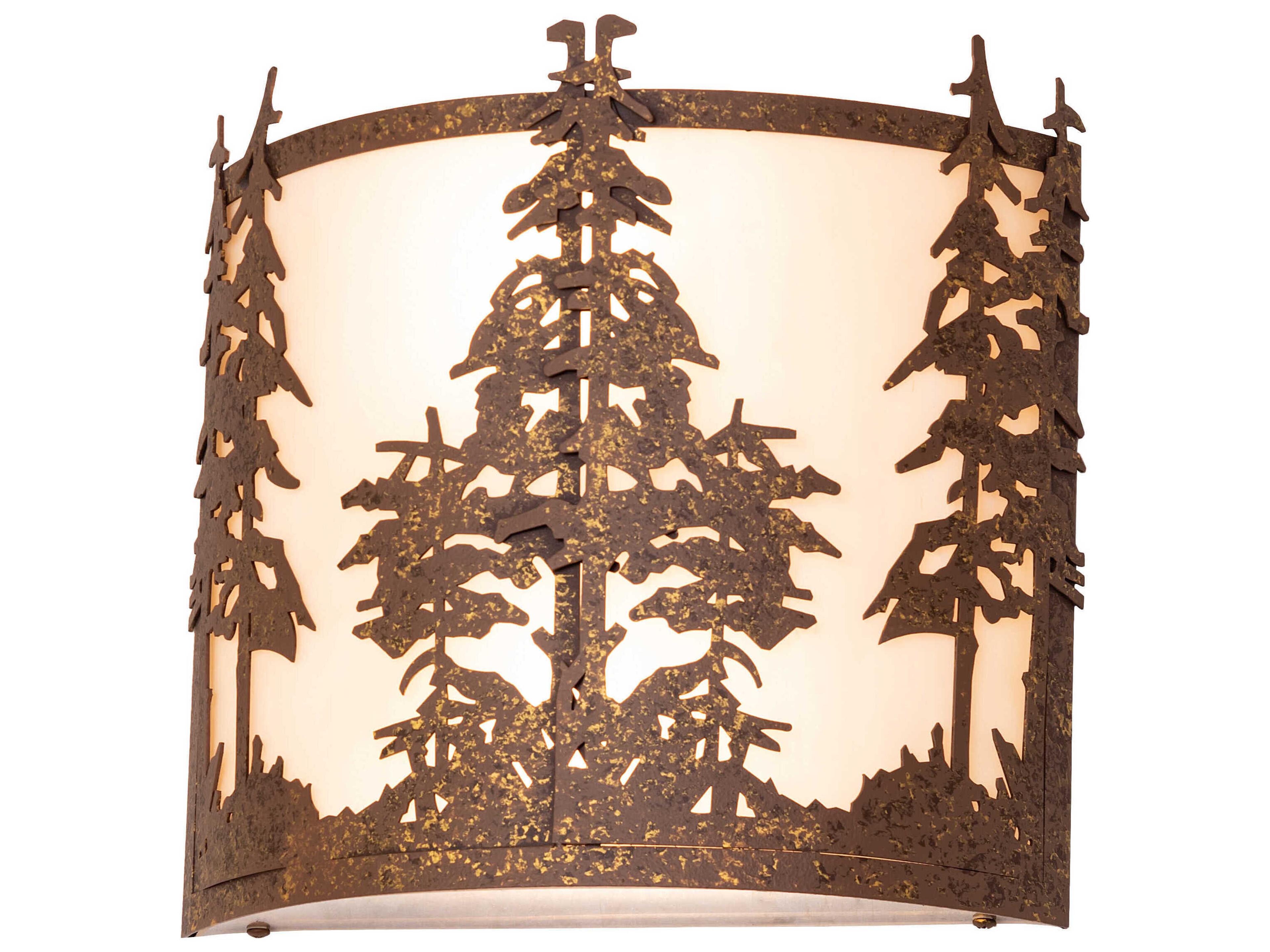 Tall Pines 2-Light Pompeii Gold Wall Sconce