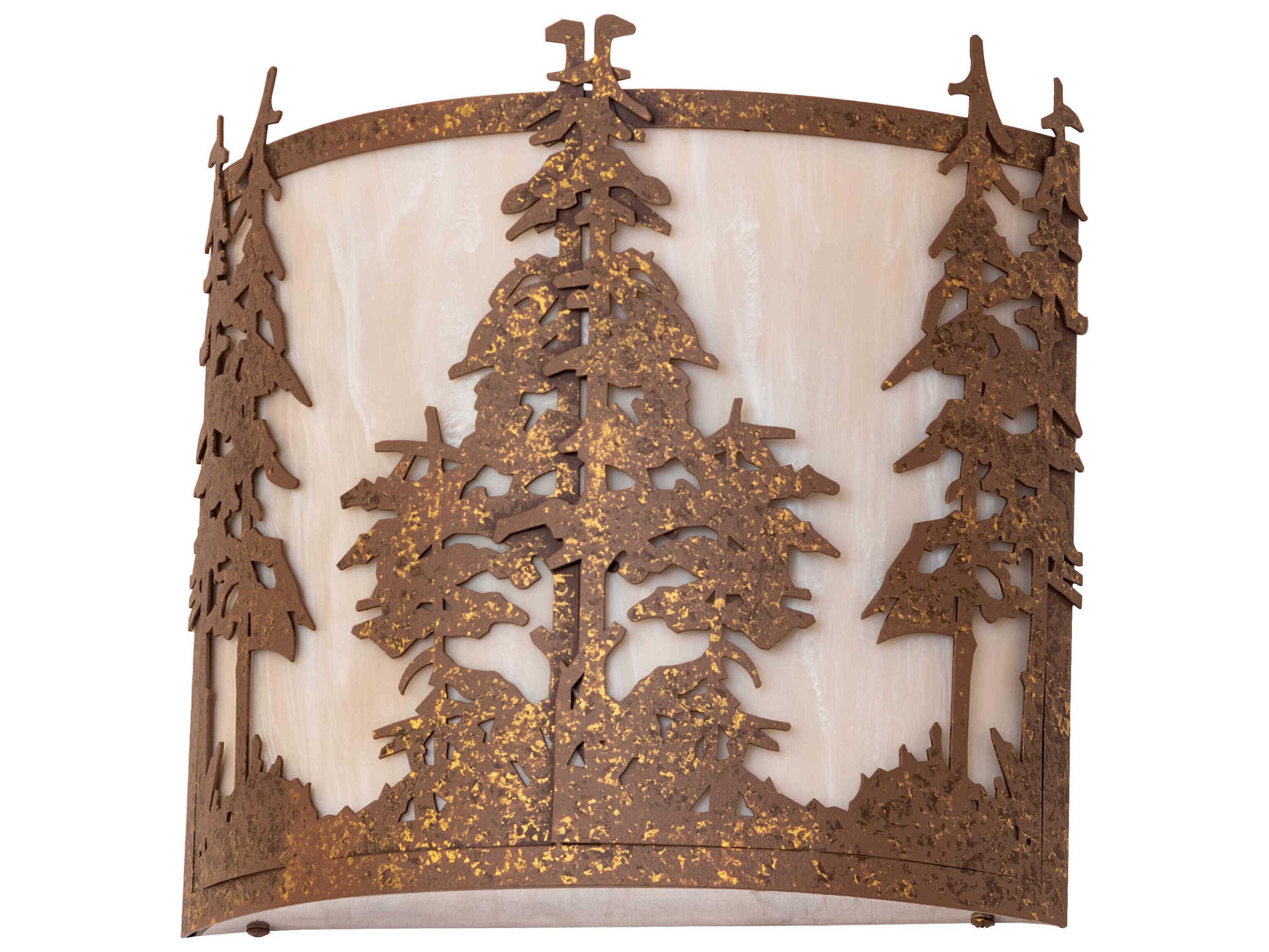 Meyda Tall Pines 2-Light Pompeii Gold Wall Sconce