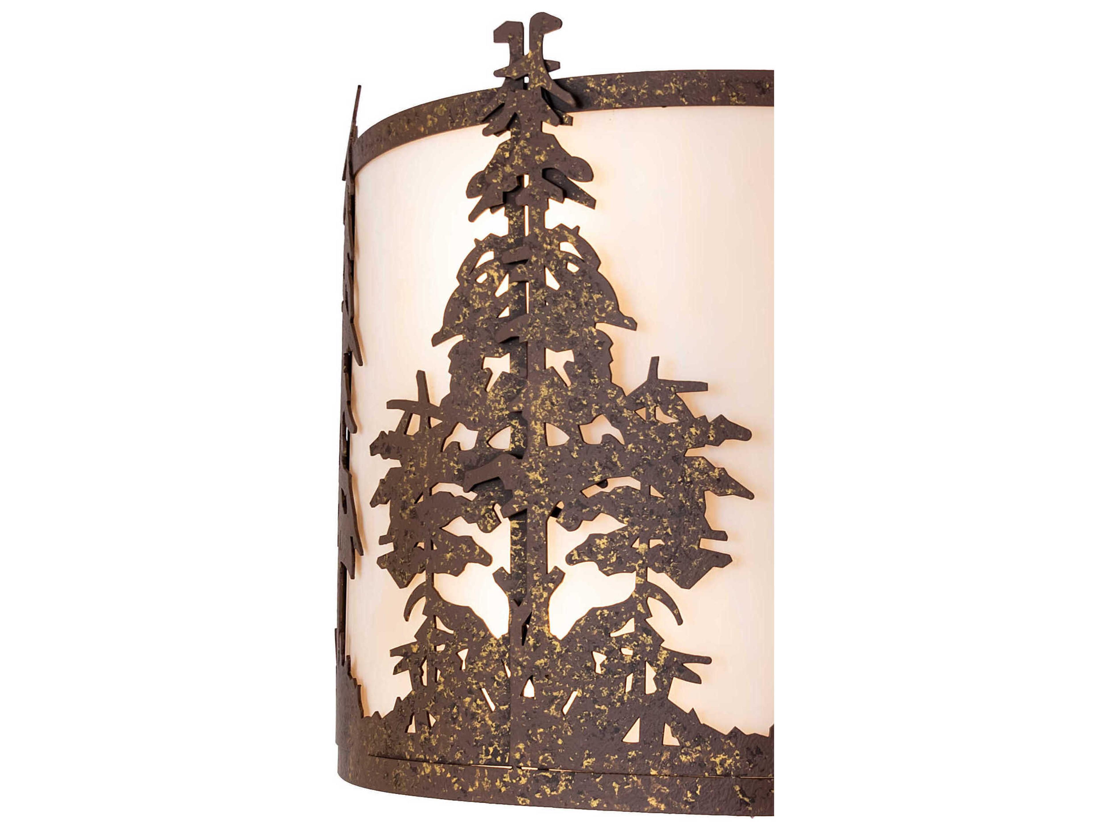Meyda Tall Pines 2-Light Pompeii Gold Wall Sconce