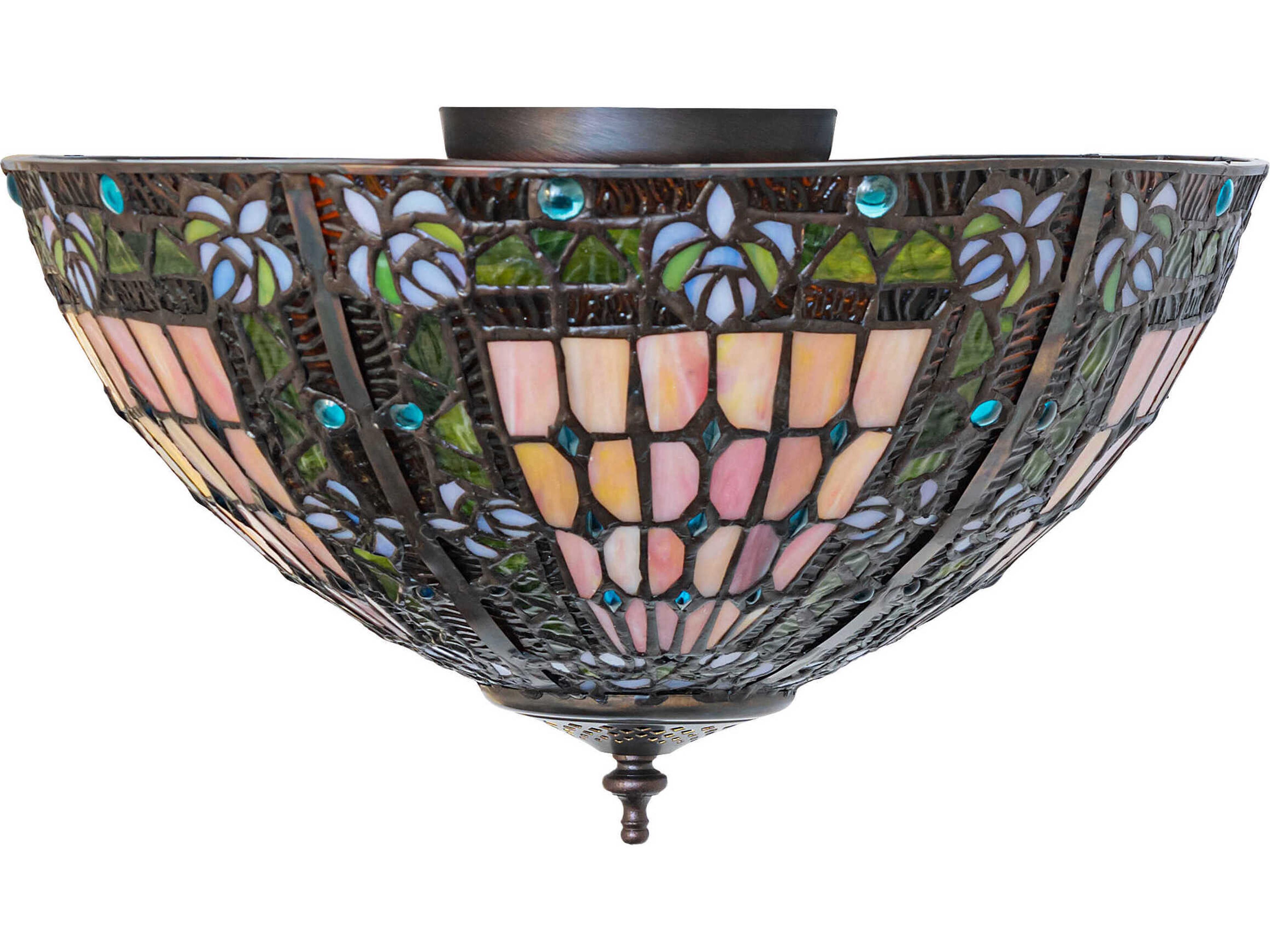 Meyda Fleur-de-lis 3-Light Earth Flush Mount