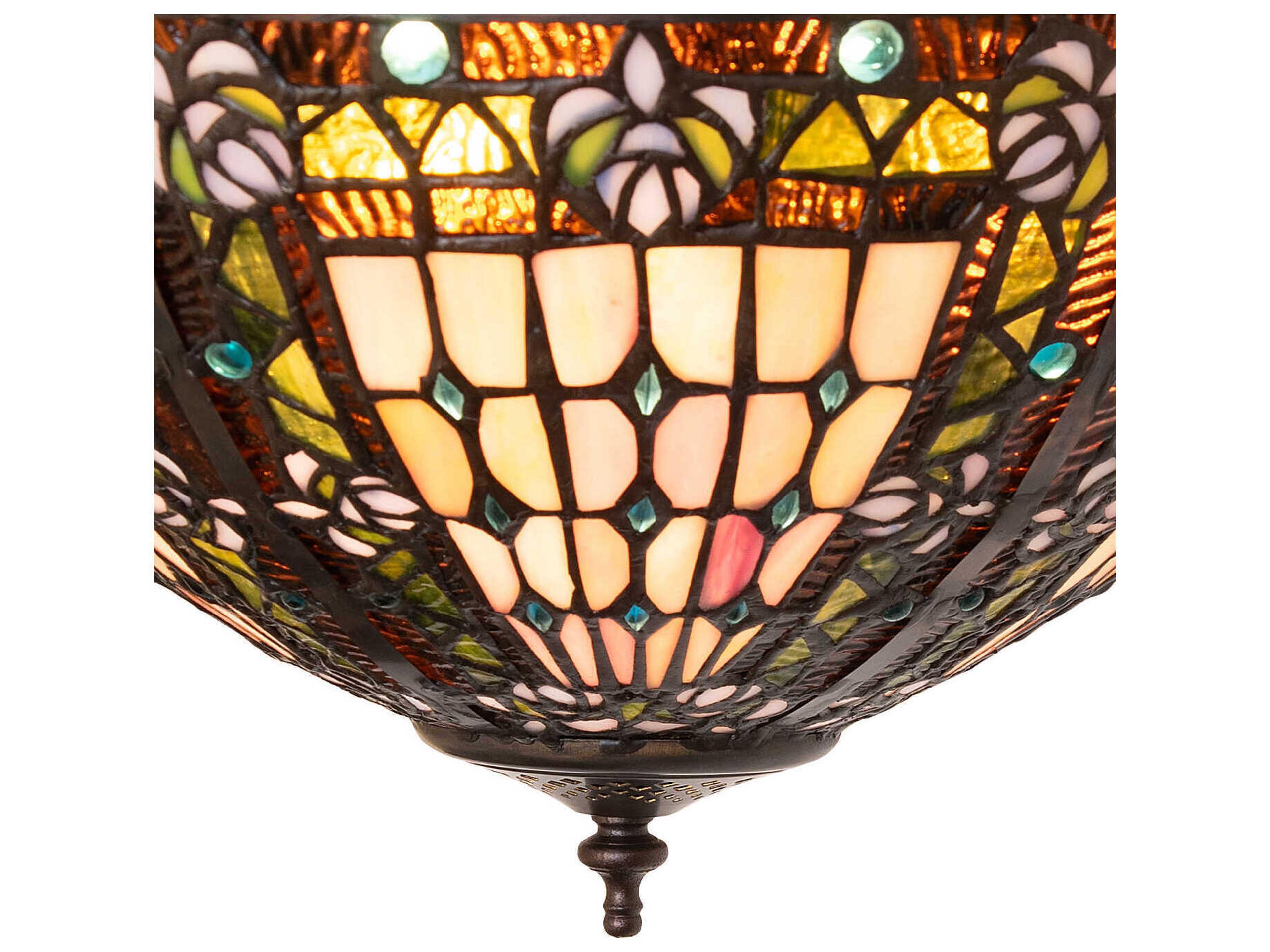 Meyda Fleur-de-lis 3-Light Earth Flush Mount