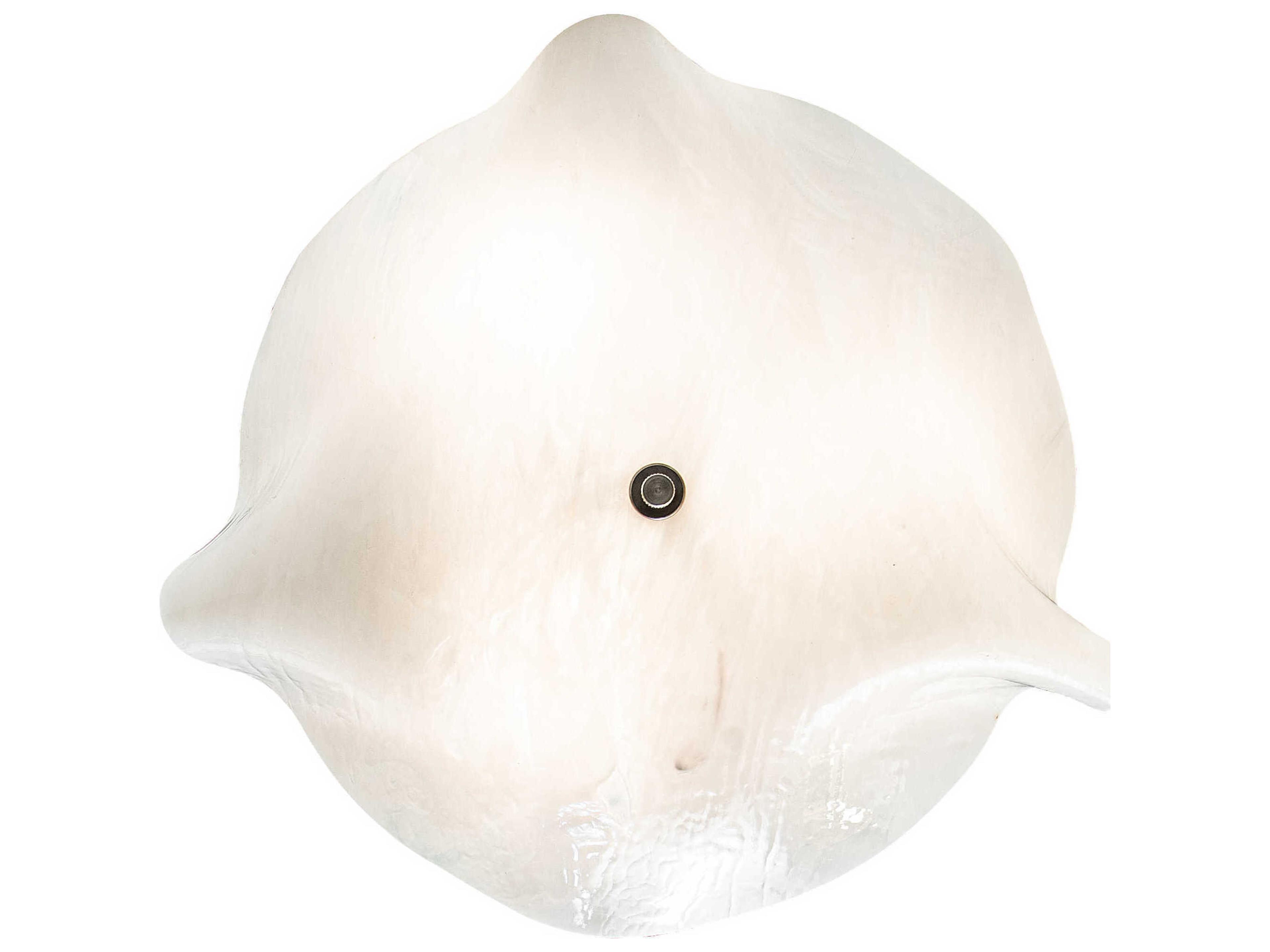 Meyda Atelier 3-Light White Bowl Flush Mount