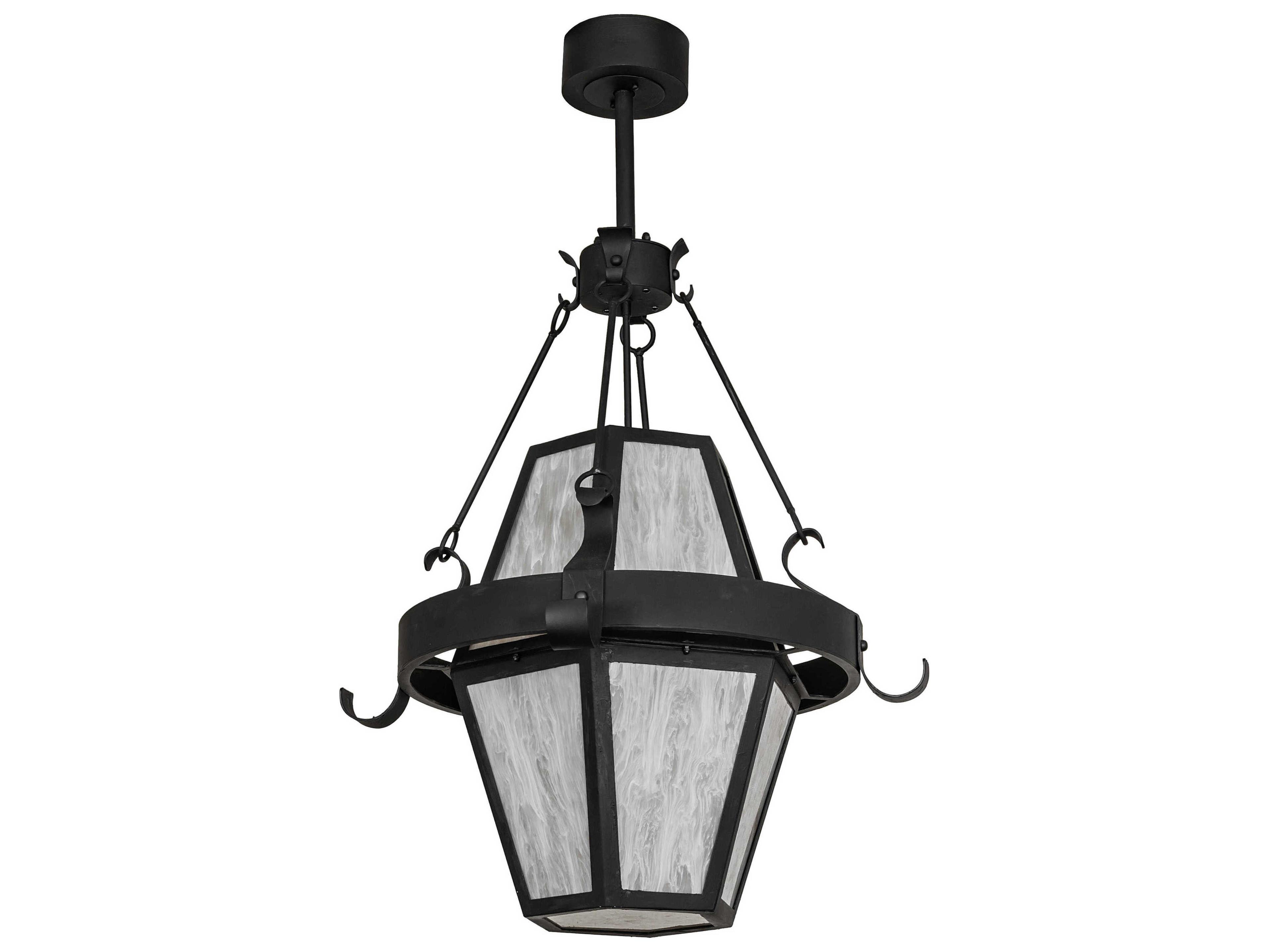 Meyda Bonanza 8-Light Costello Black Outdoor Hanging Light