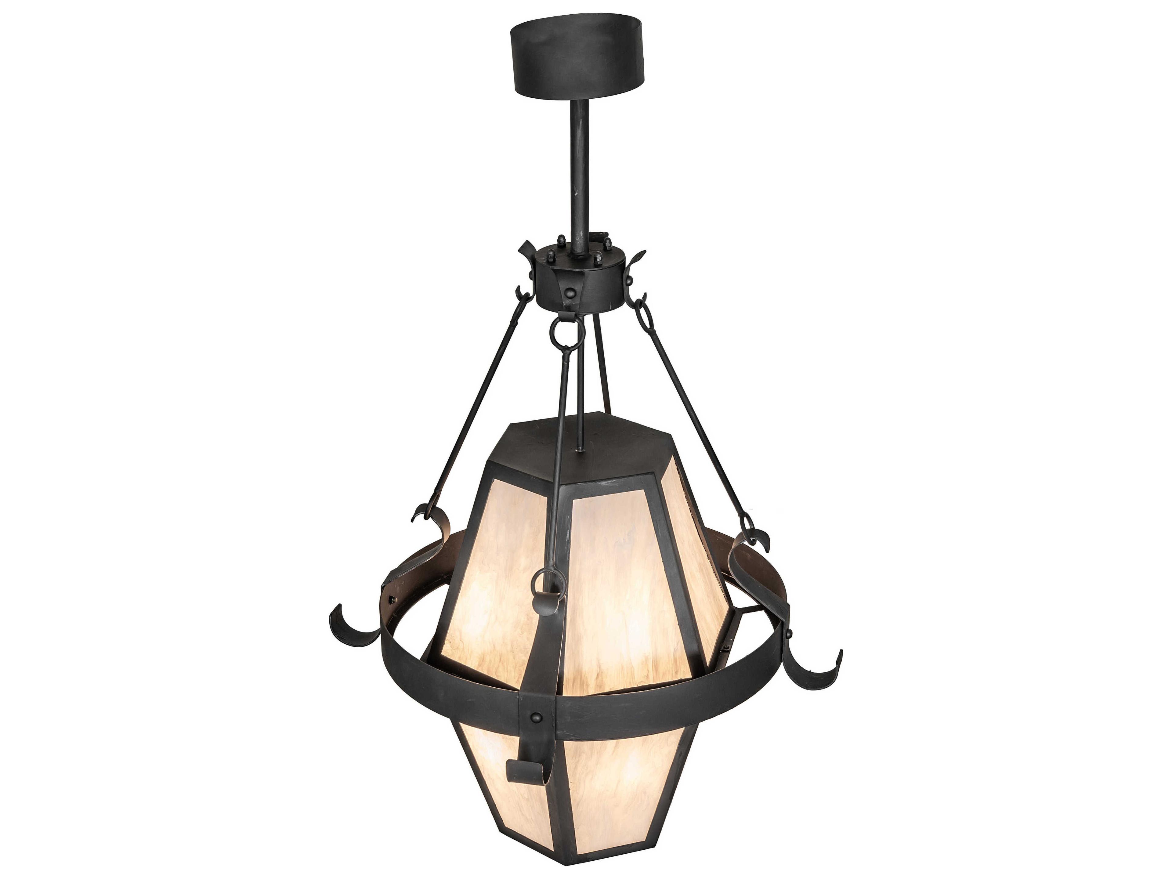 Meyda Bonanza 8-Light Costello Black Outdoor Hanging Light