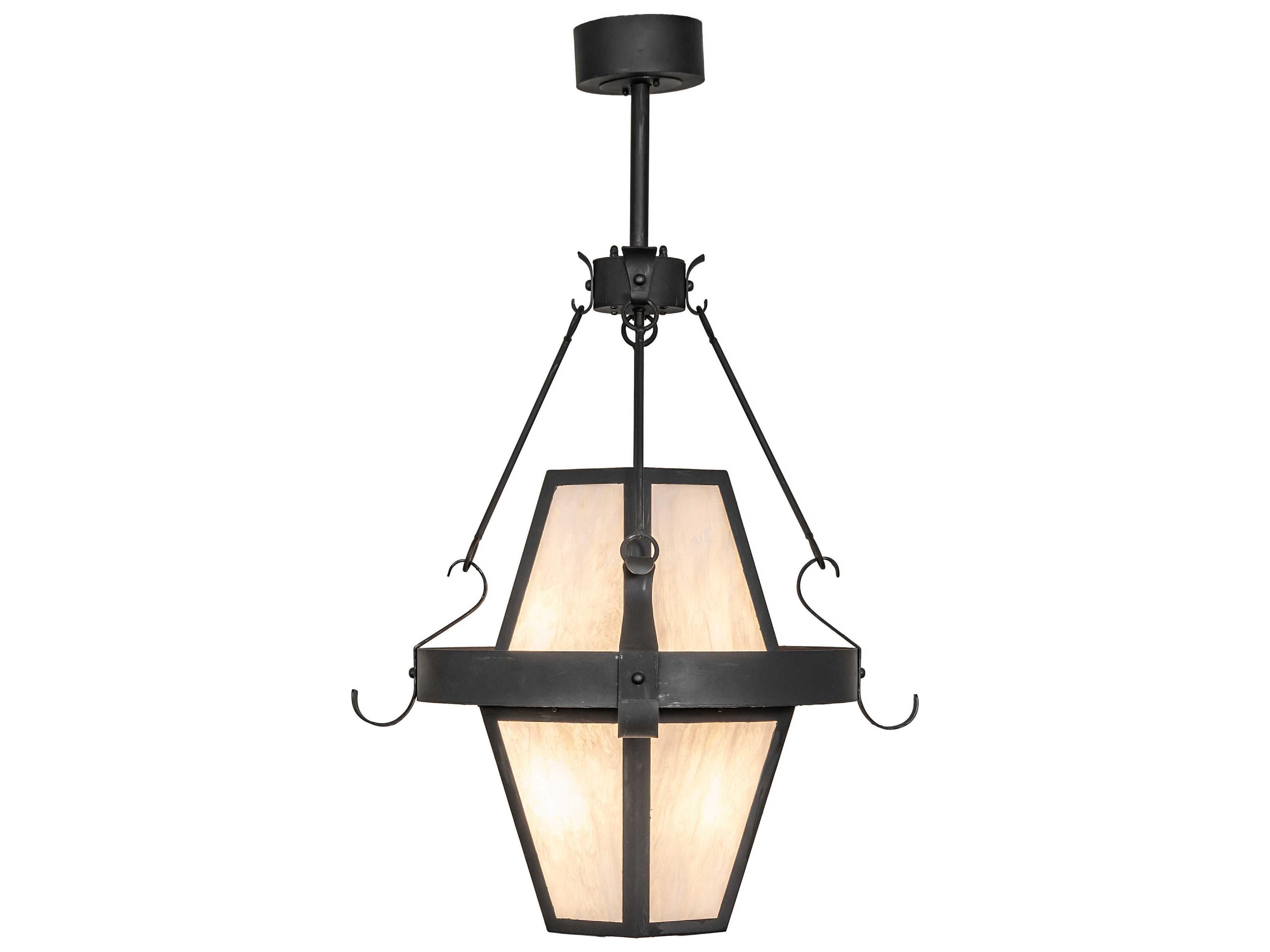 Meyda Bonanza 8-Light Costello Black Outdoor Hanging Light