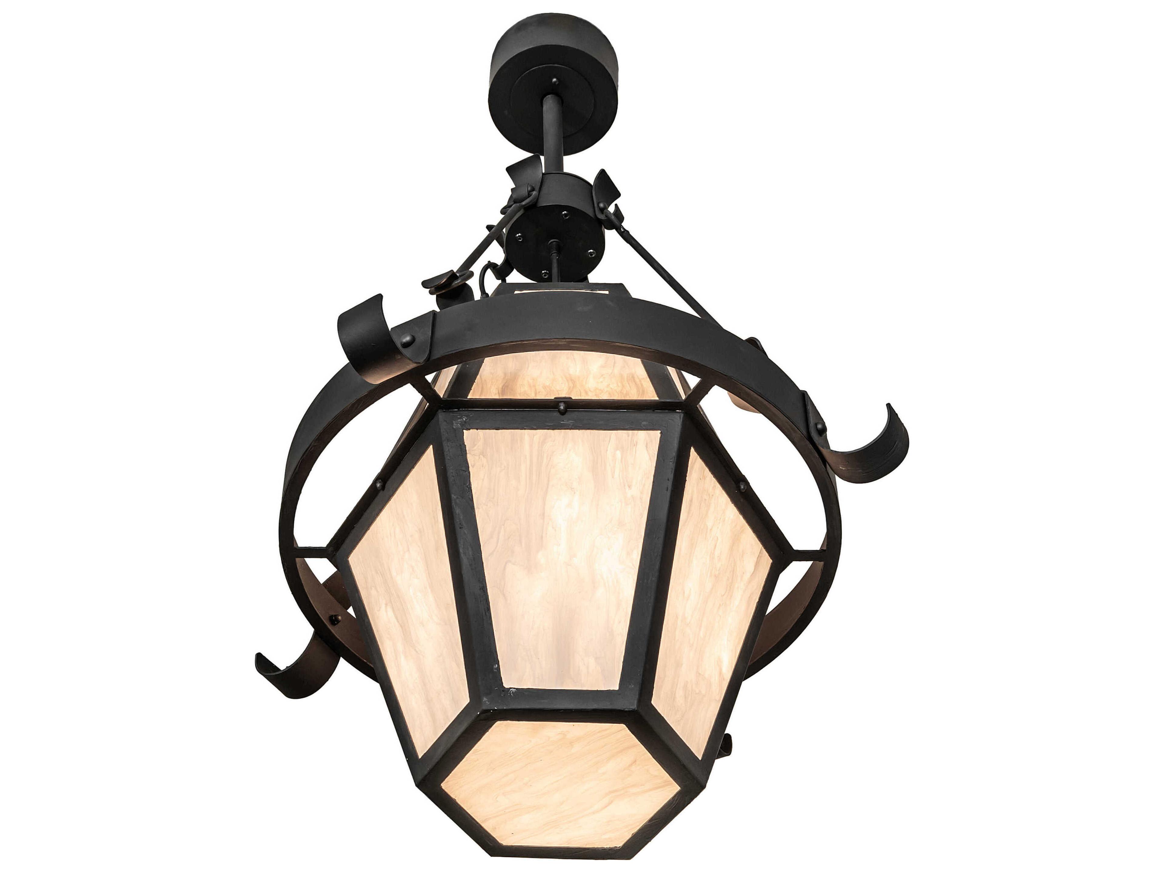Meyda Bonanza 8-Light Costello Black Outdoor Hanging Light