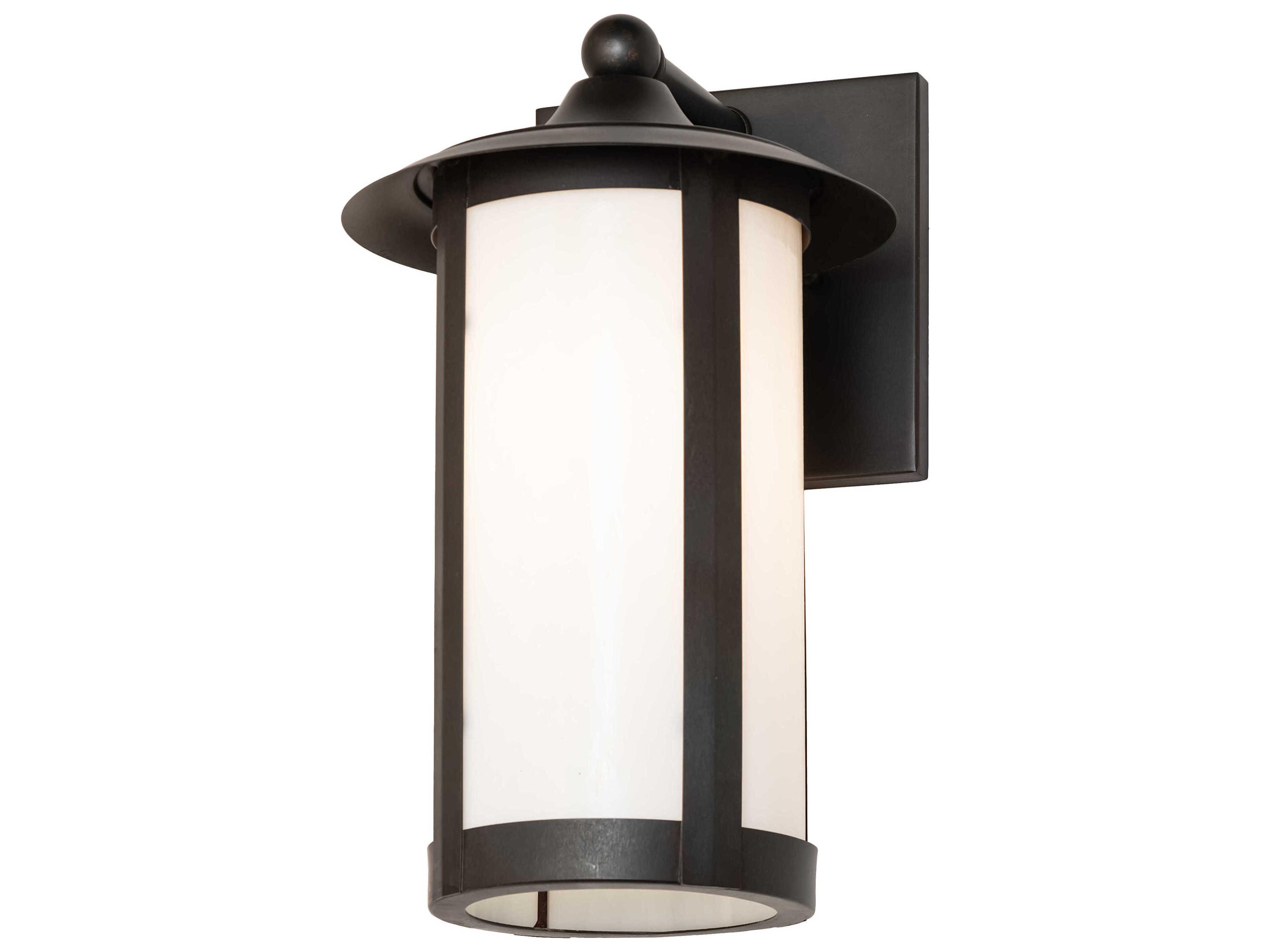 Fulton 1-Light Black Patina Outdoor Wall Light
