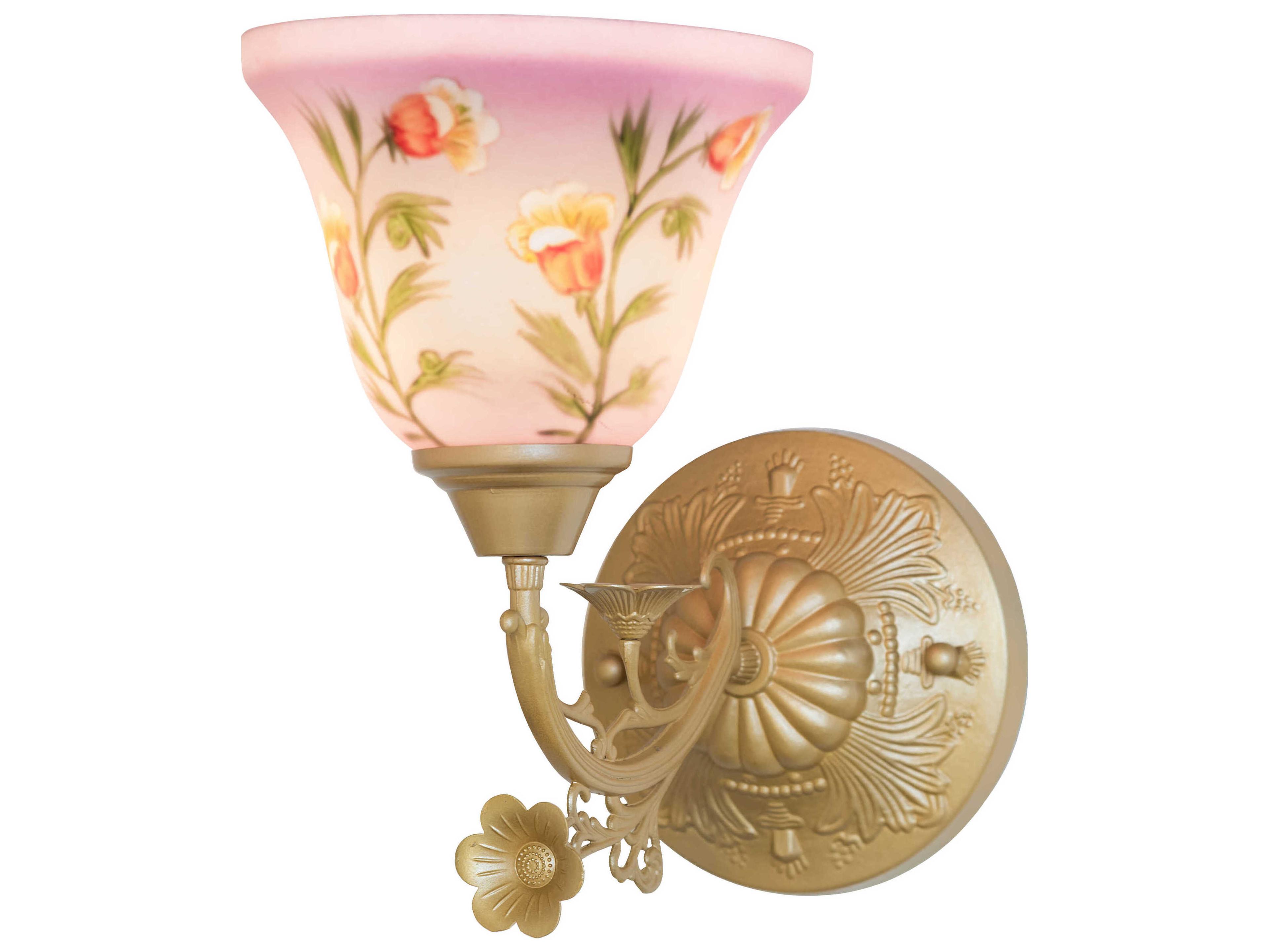 Bell Flower 1-Light Gold Traditional Wall Sconce