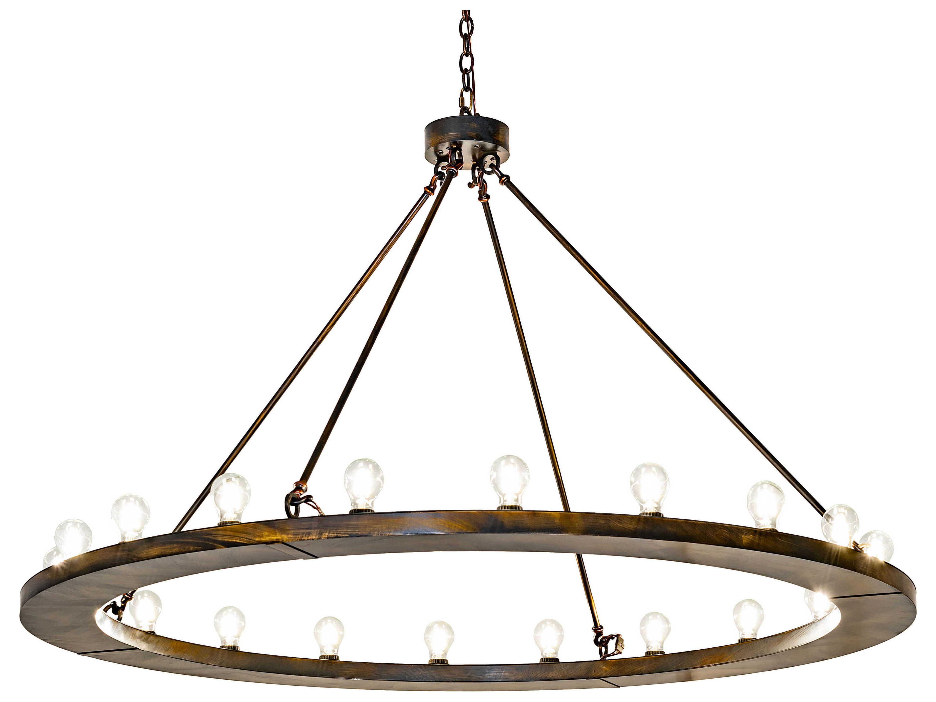 Meyda Loxley 20-Light Antique Black Round Chandelier
