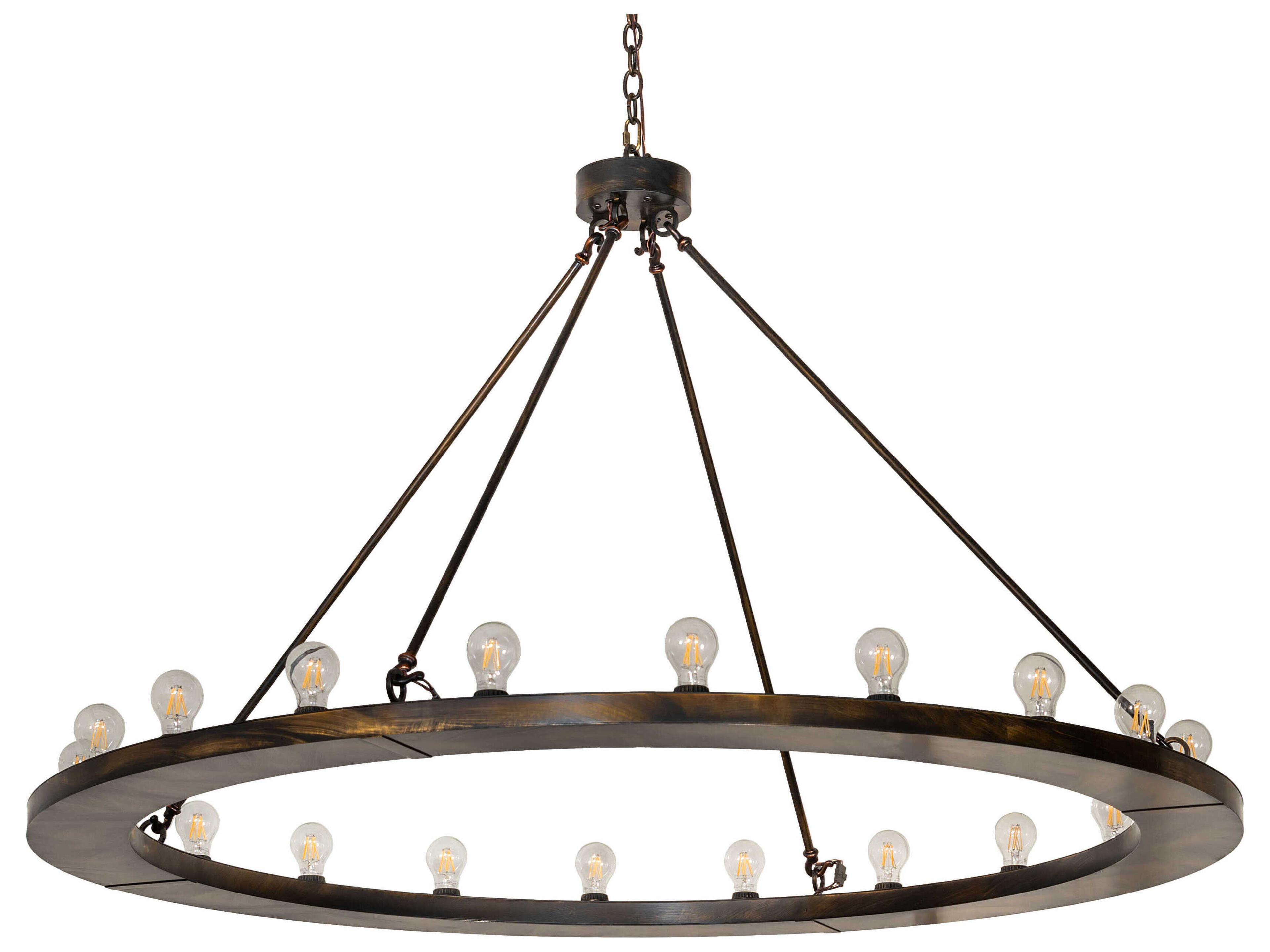 Meyda Loxley 20-Light Antique Black Round Chandelier