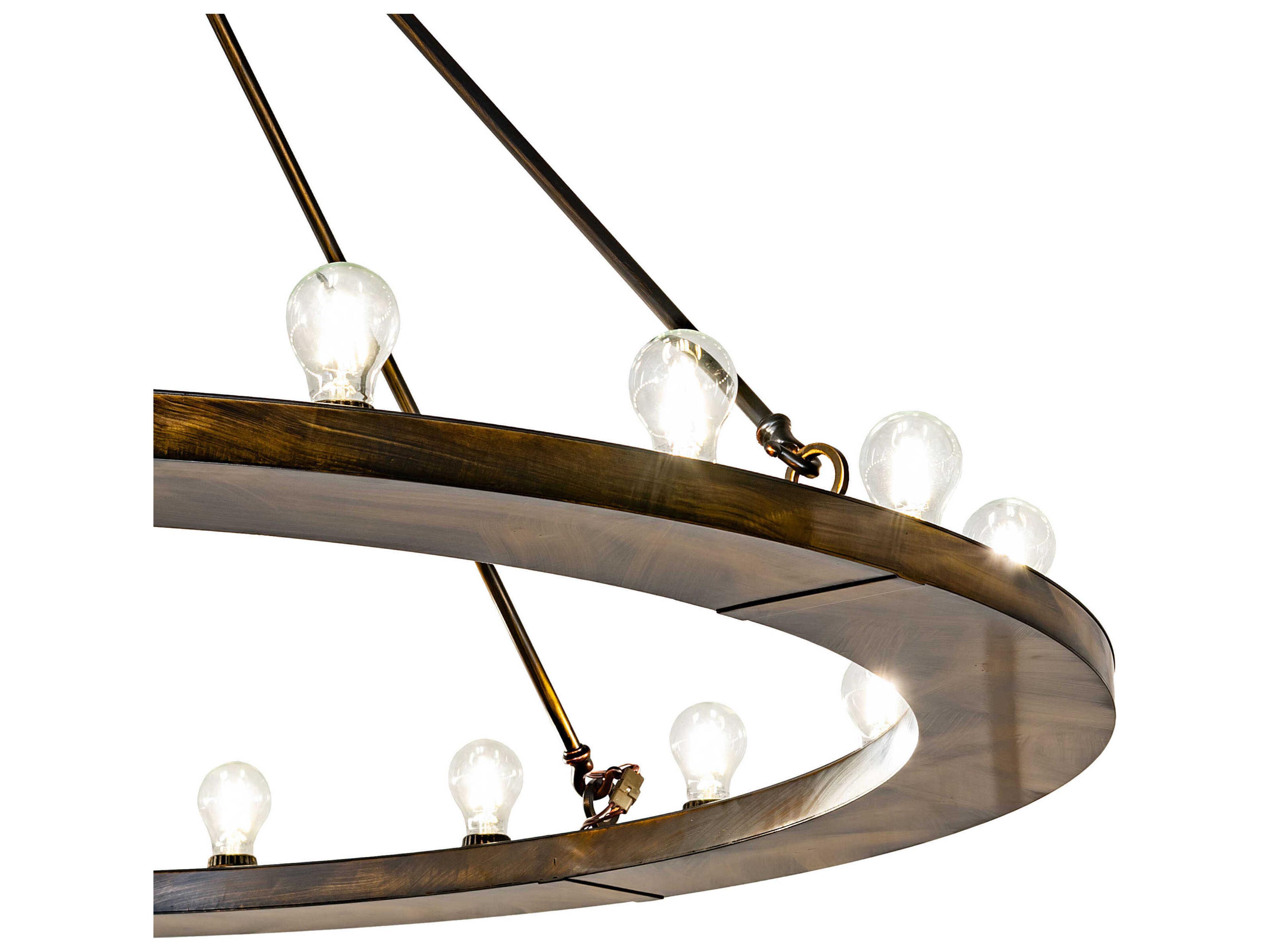 Meyda Loxley 20-Light Antique Black Round Chandelier