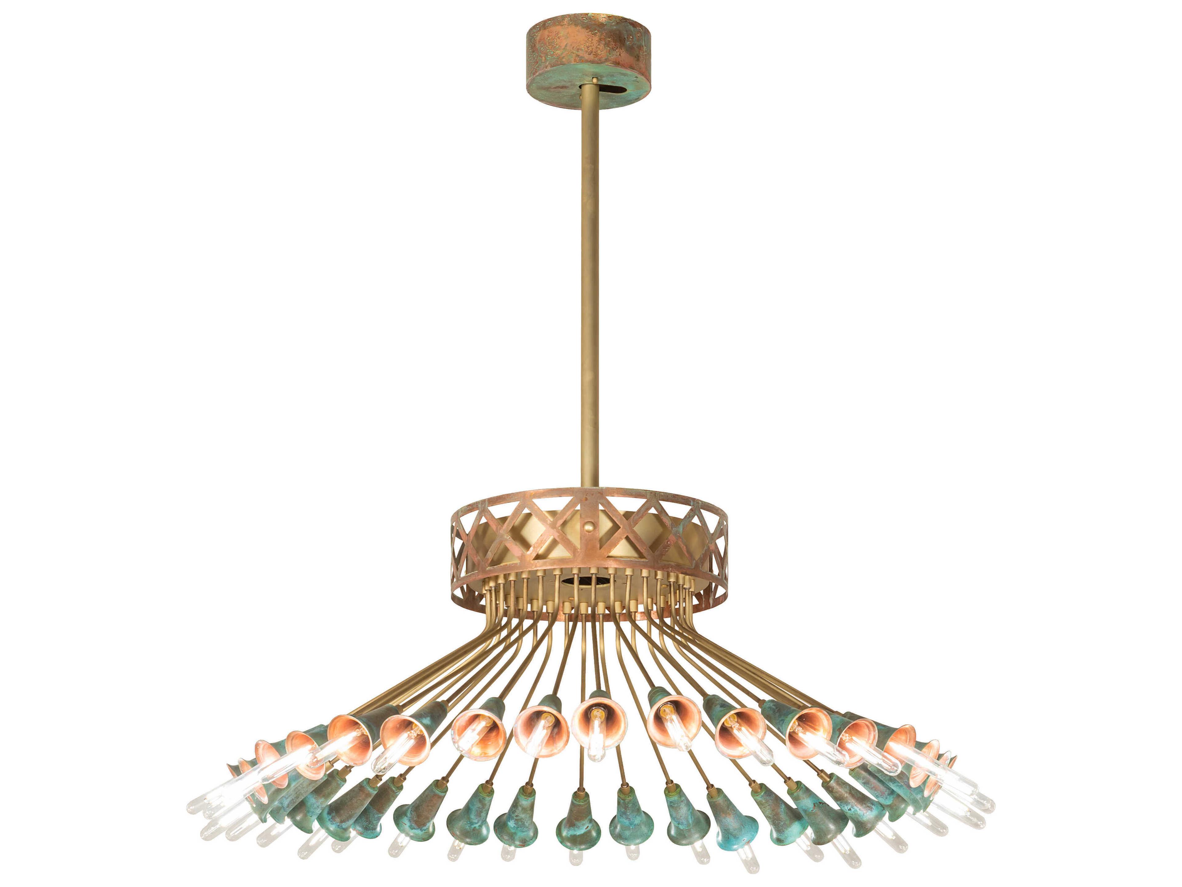 36-Light Brushed Brass Goldtastic Chandelier
