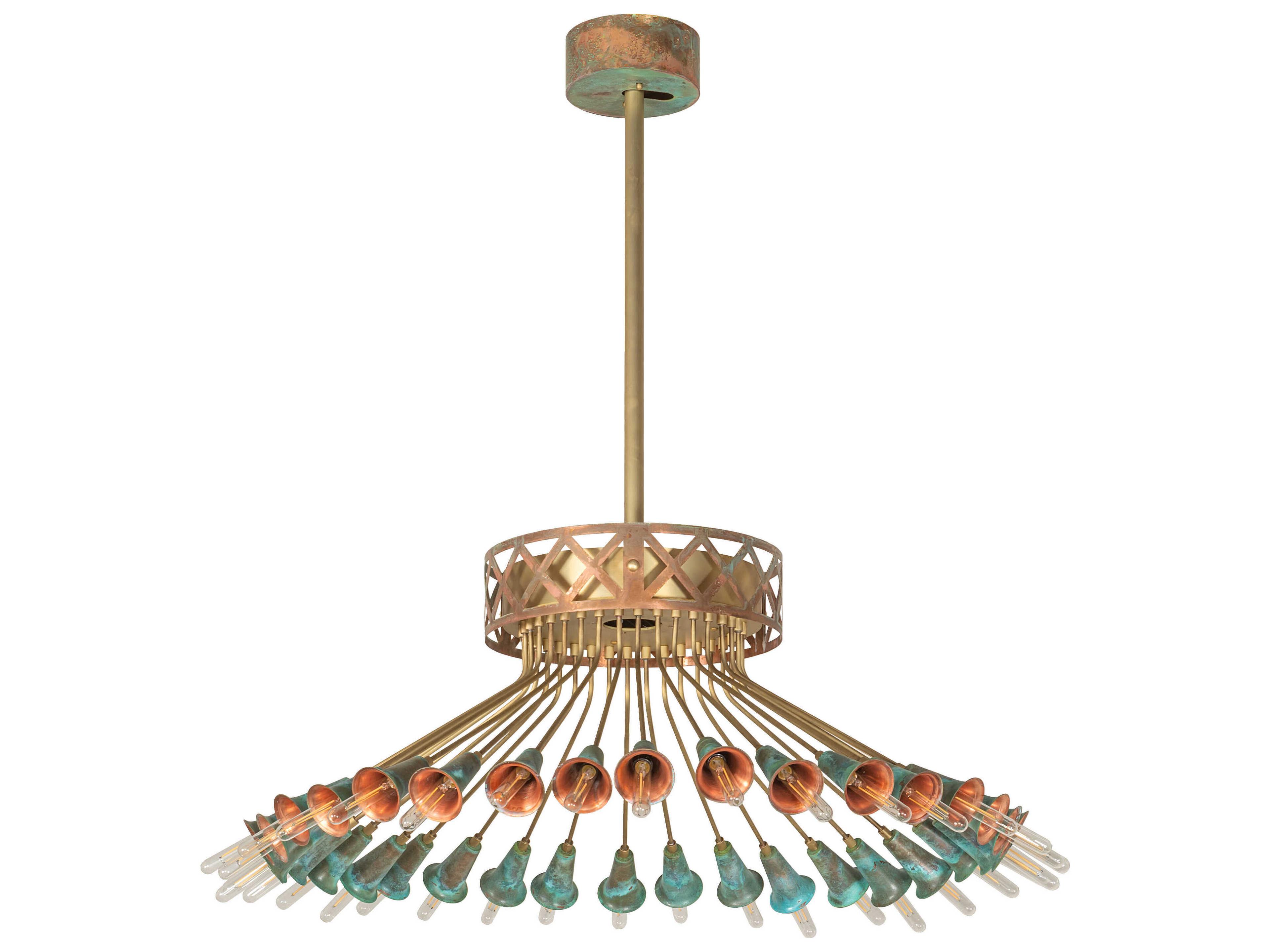 Meyda 36-Light Brushed Brass Goldtastic Chandelier