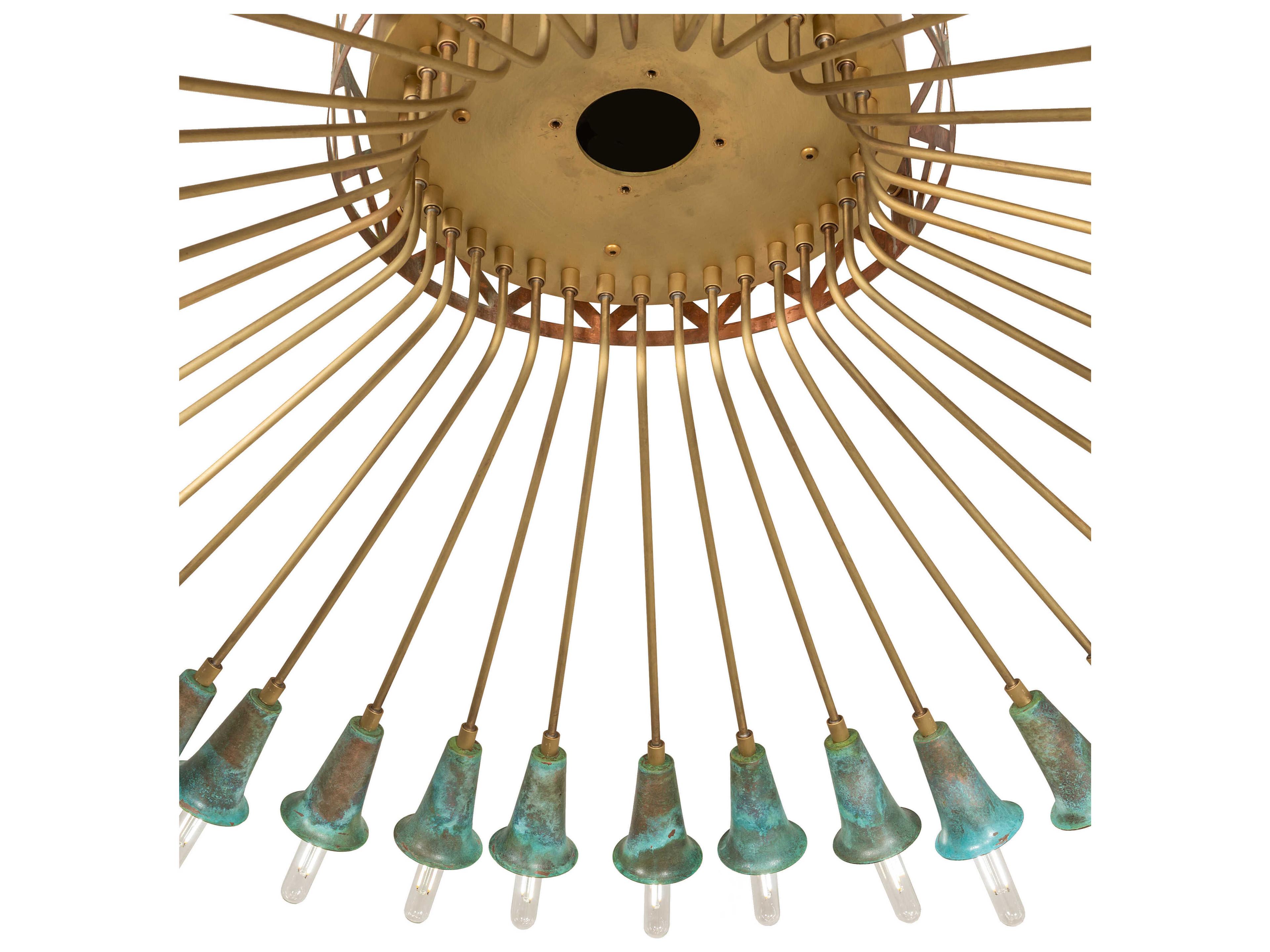Meyda 36-Light Brushed Brass Goldtastic Chandelier