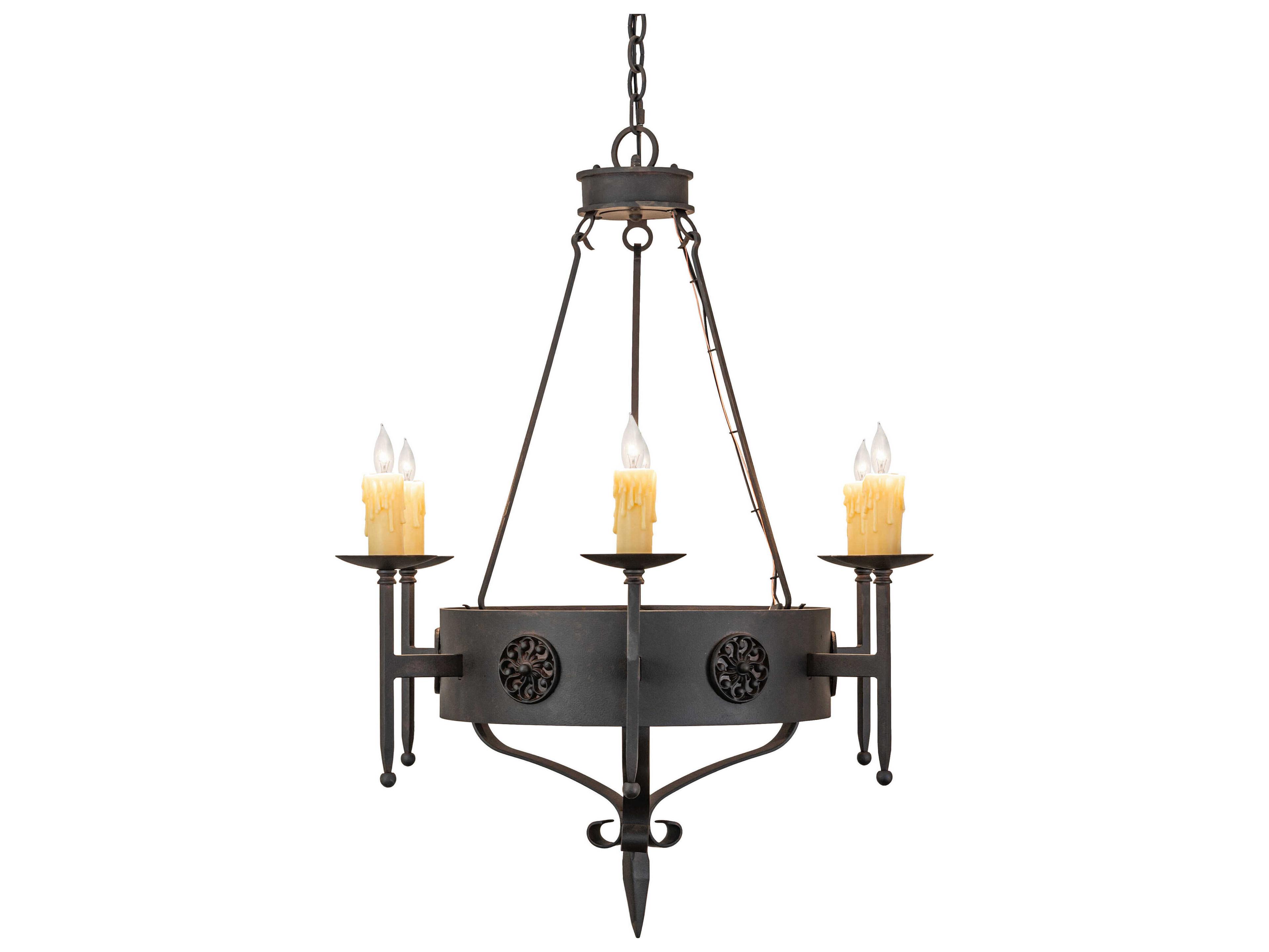 Meyda Lorenzo 6-Light Chestnut Chandelier