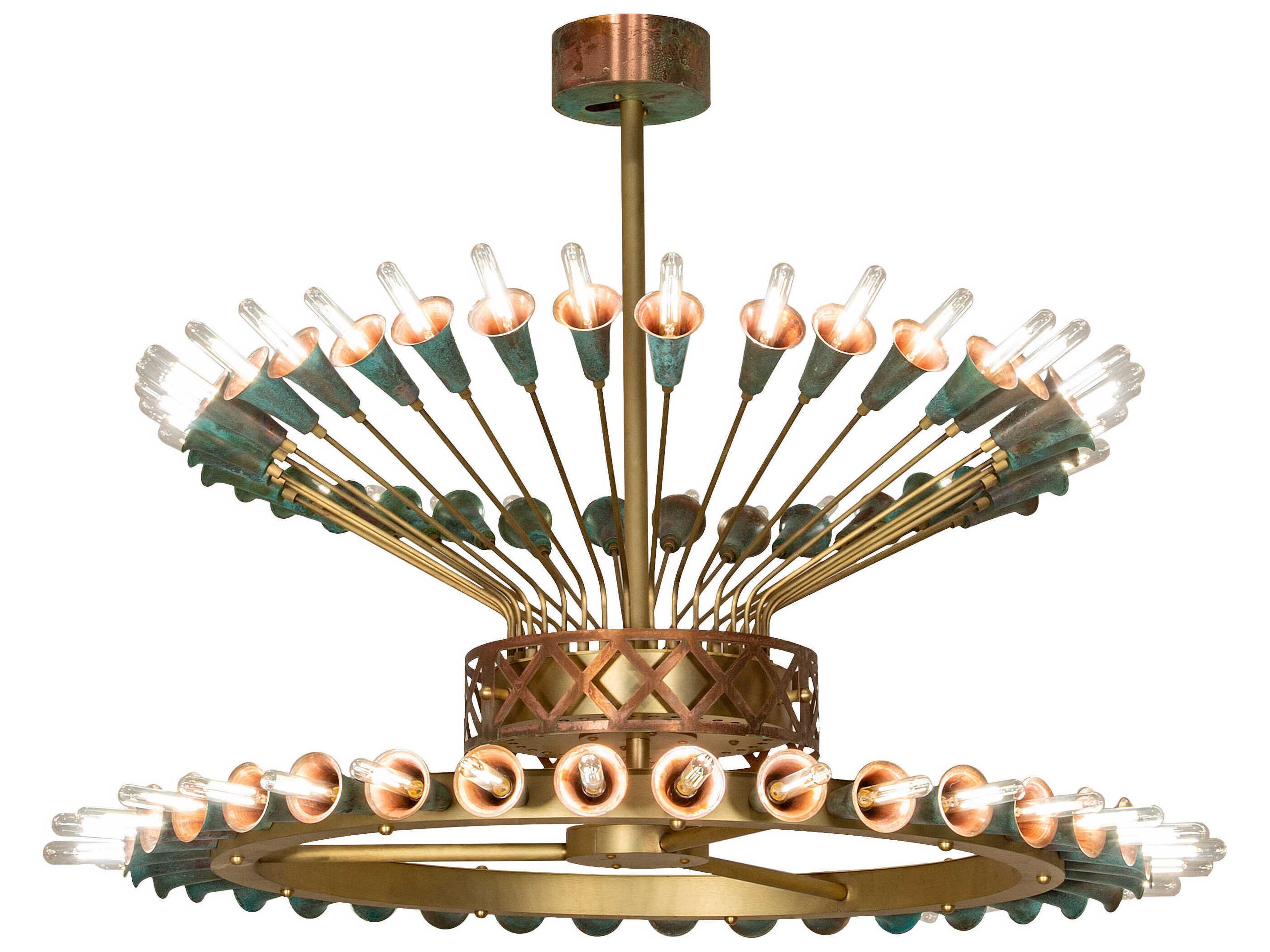 Coyle 72-Light Brushed Brass Goldtastic Chandelier