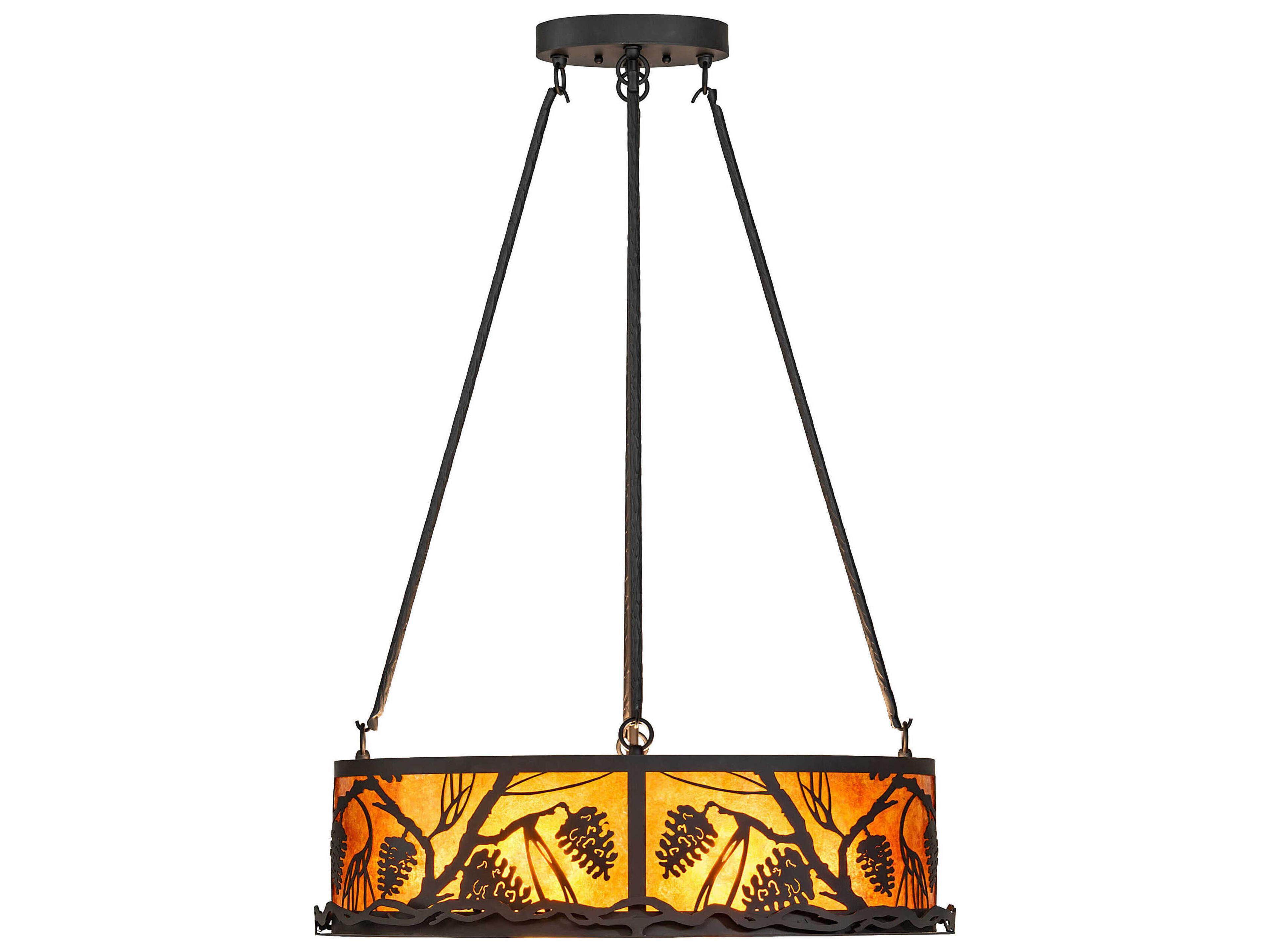 Meyda Pinecone 8-Light Oil Rubbed Bronze Pendant