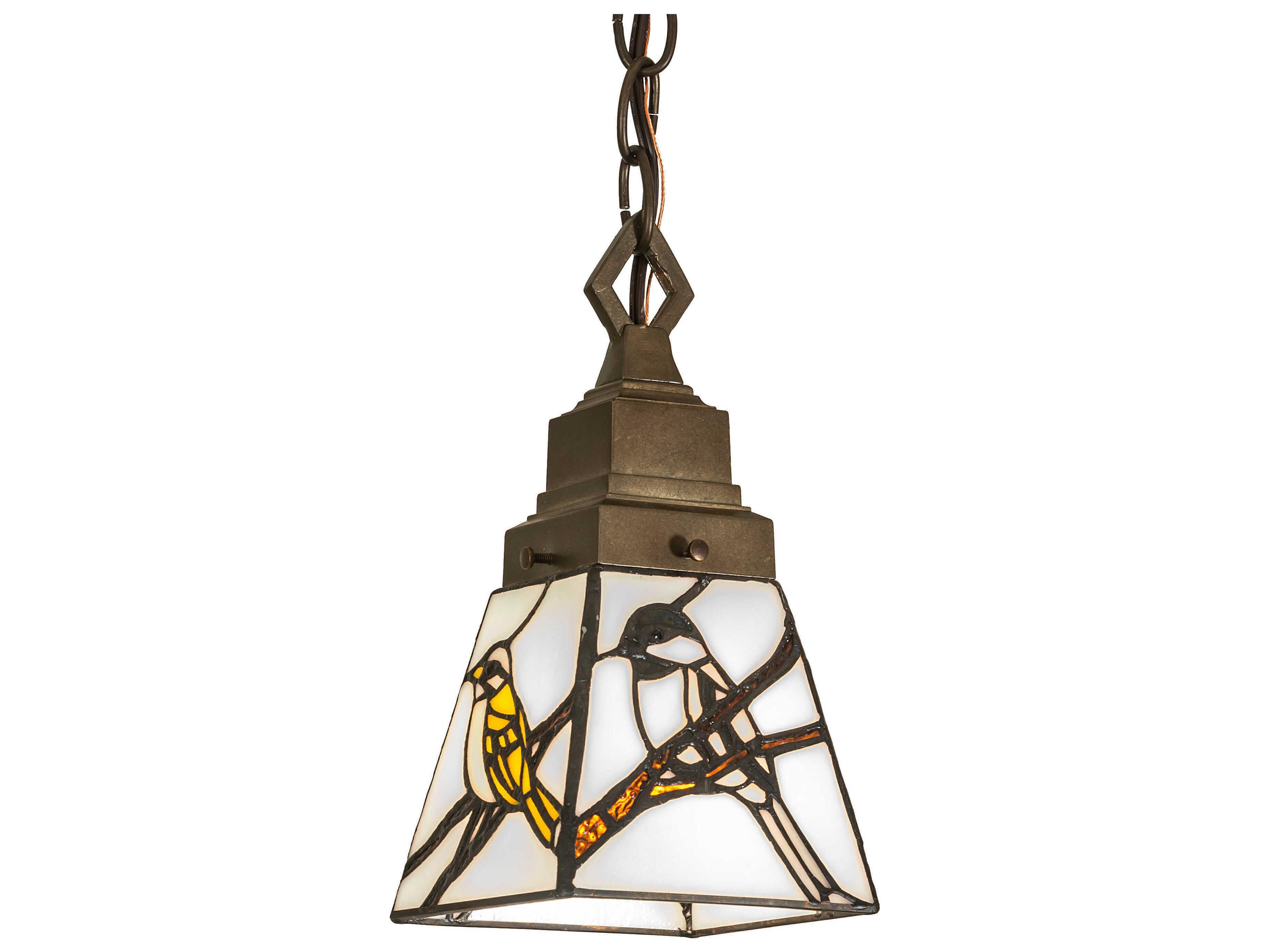 Backyard Friends 1-Light Antique Copper Mini Pendant