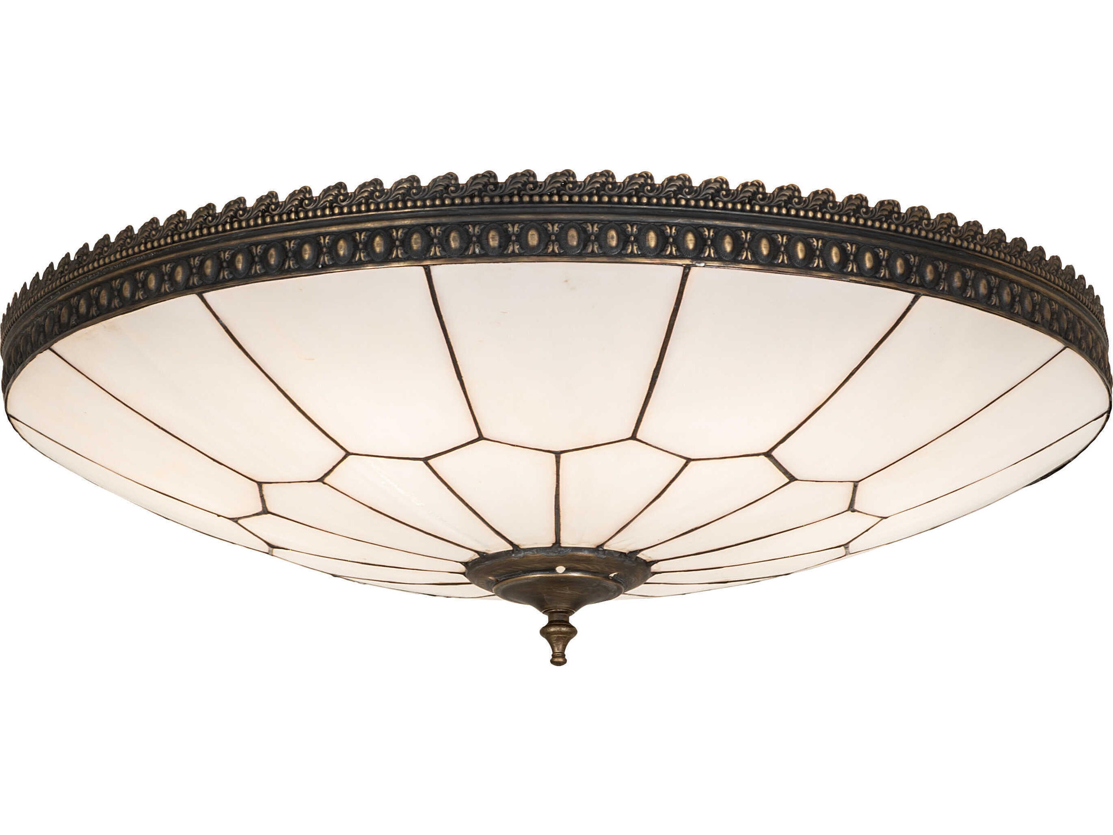 Vincent Honeycomb 6-Light Craftsman Brown Traditional Bowl Flush Mount