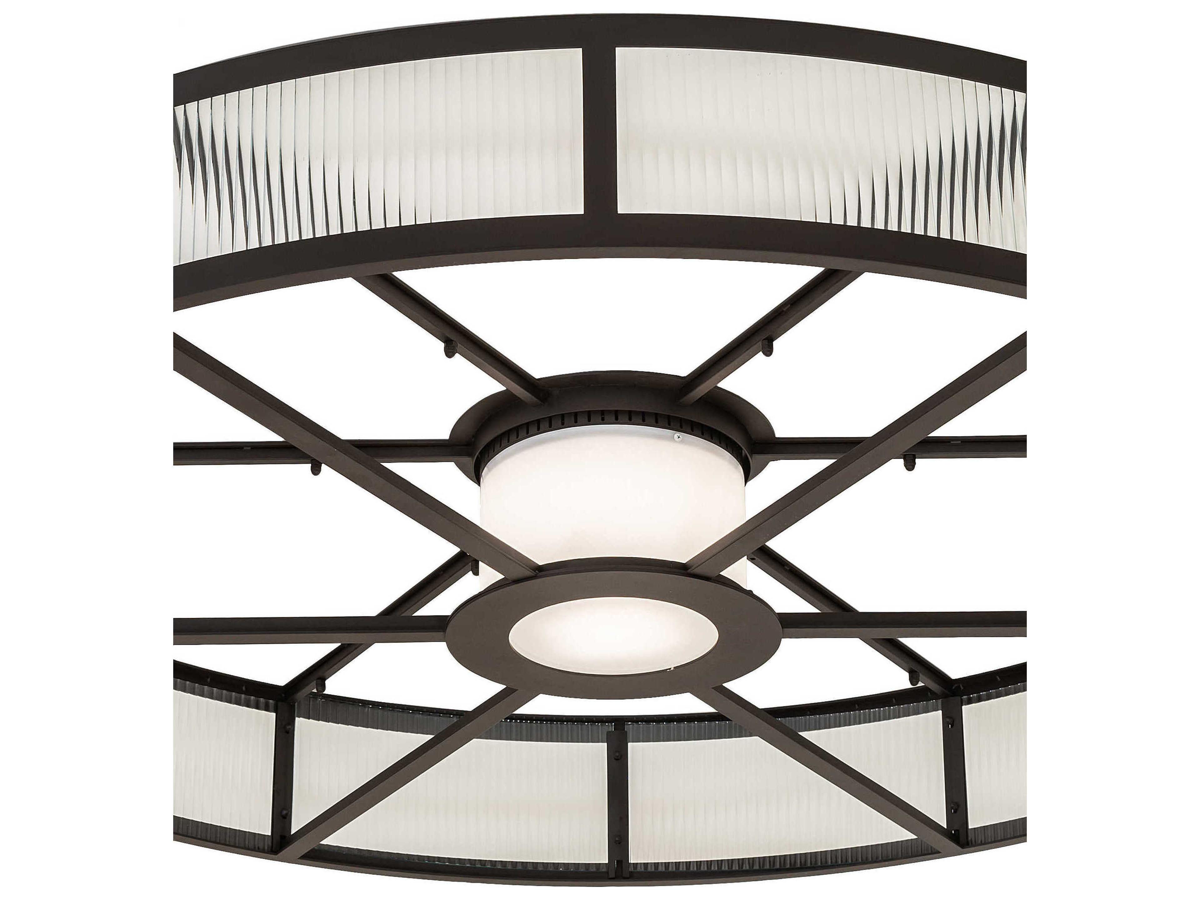 Meyda Smythe Marquee Oil Rubbed Bronze Flush Mount