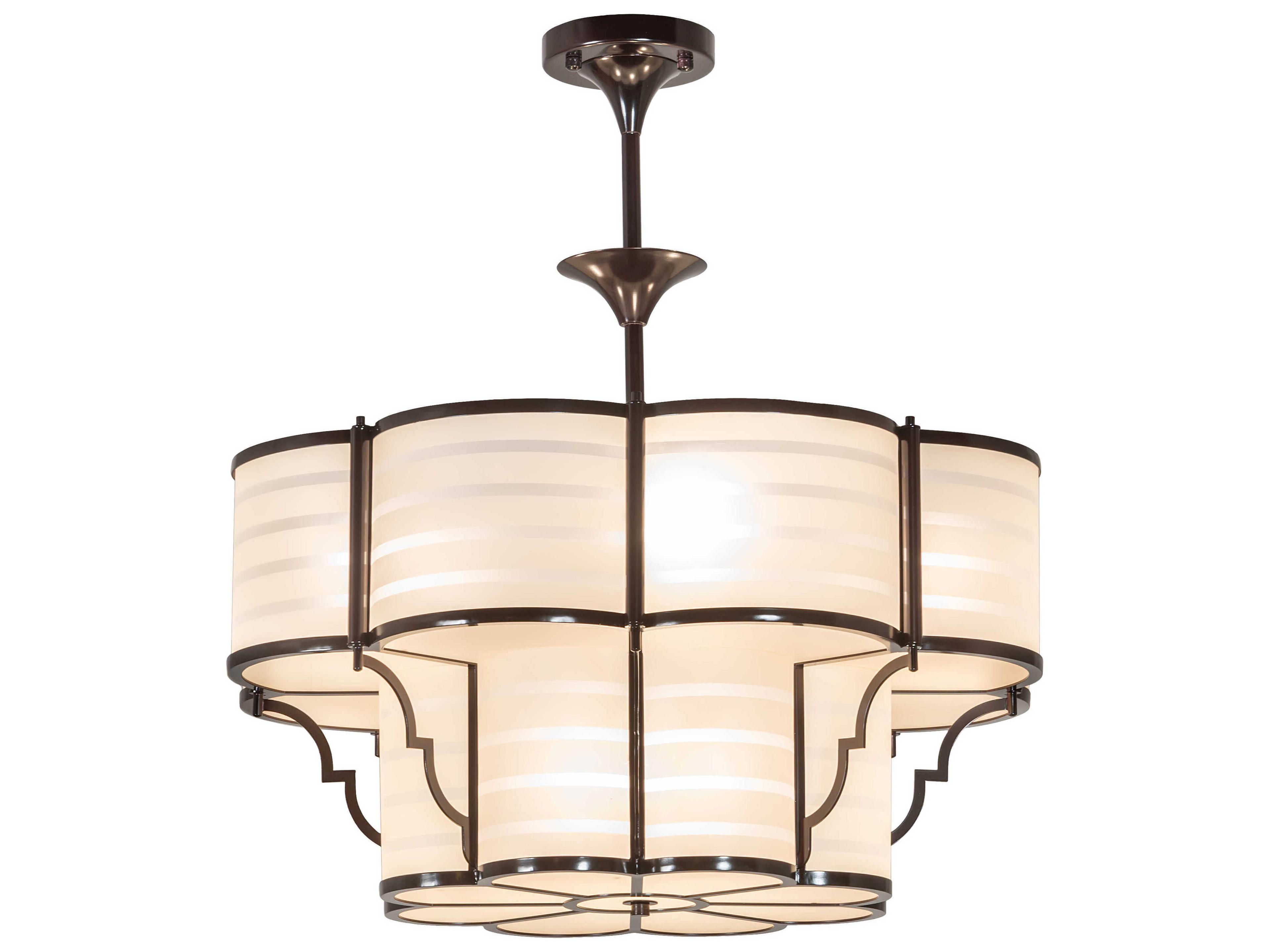 Alastair 8-Light Dark Bronze Traditional Tiered Pendant