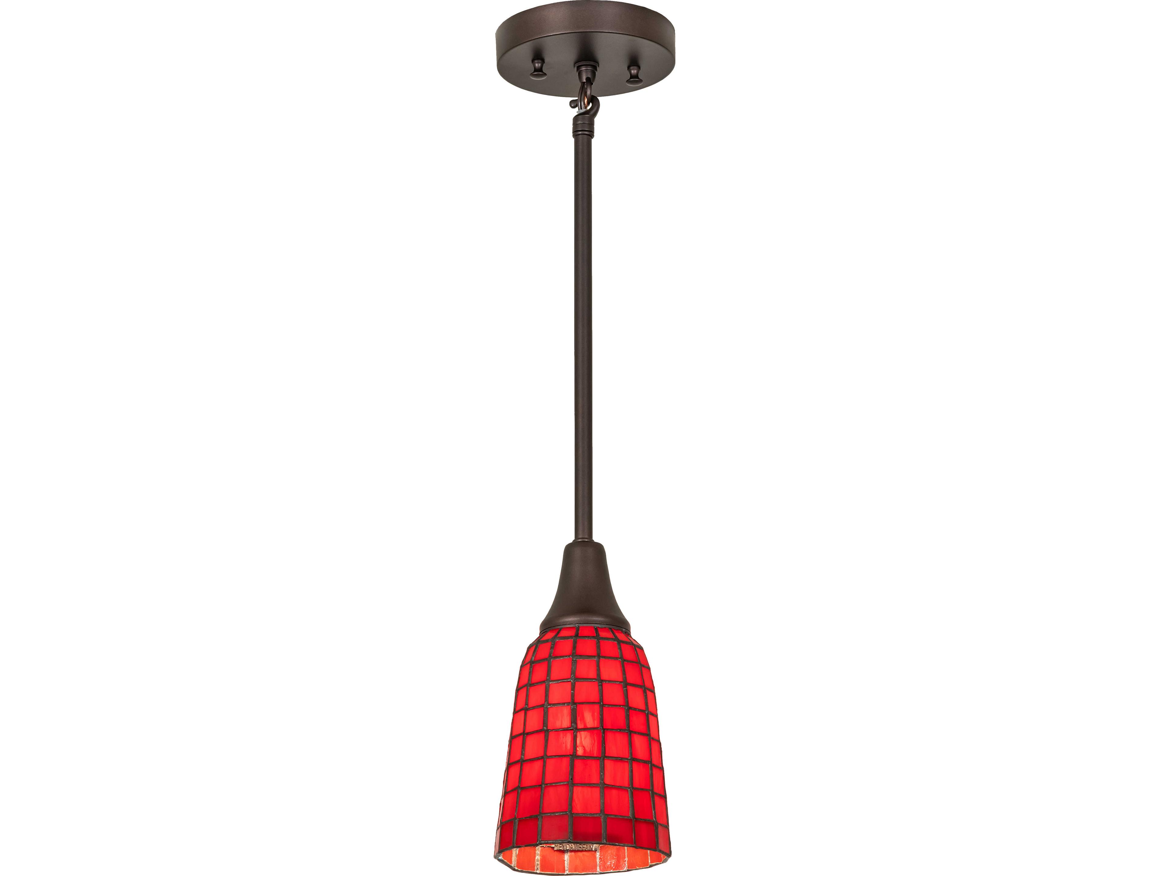 Terra Roja 1-Light Red Bell Mini Pendant