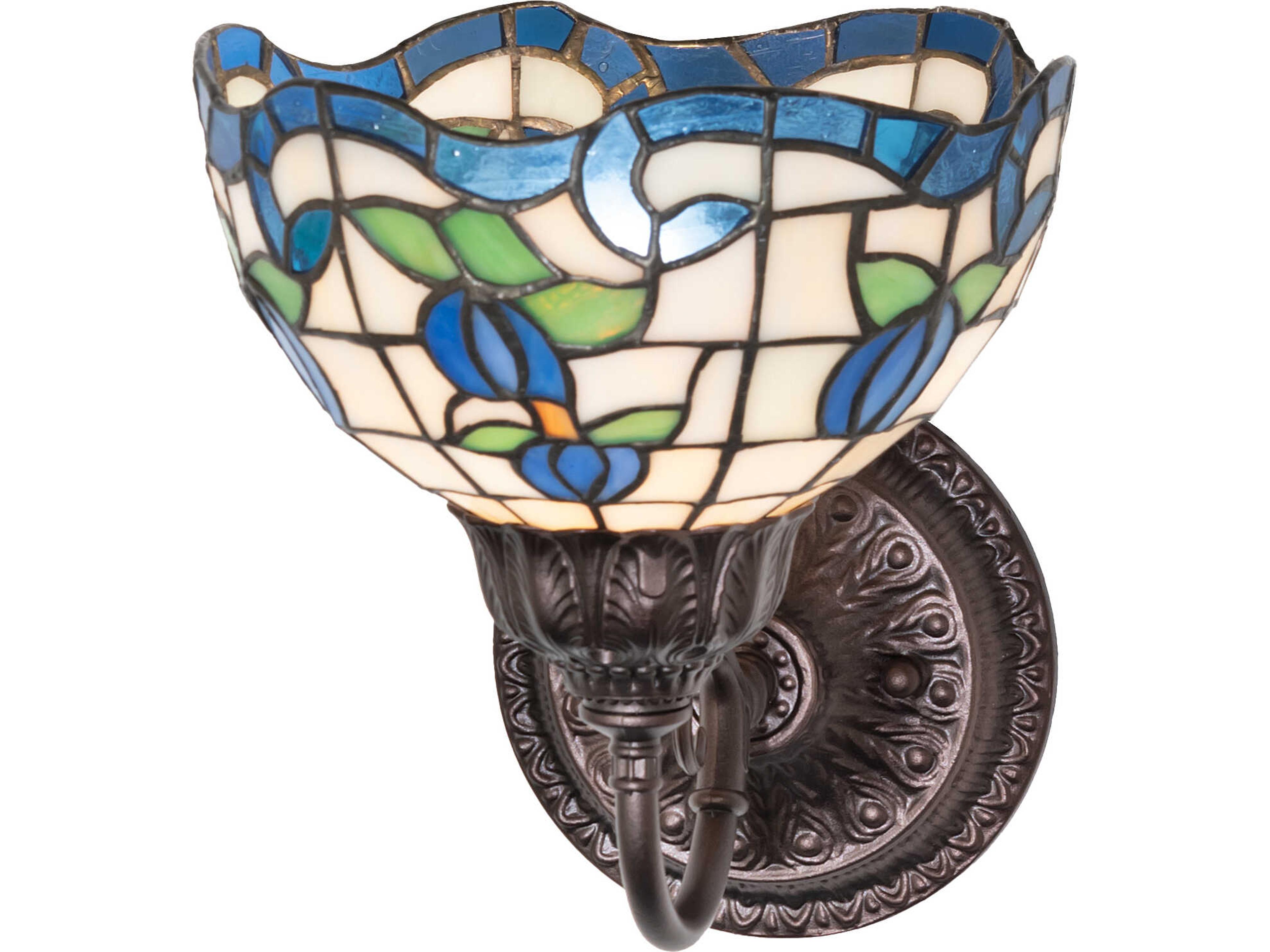 Roseborder 1-Light Bronze Traditional Wall Sconce