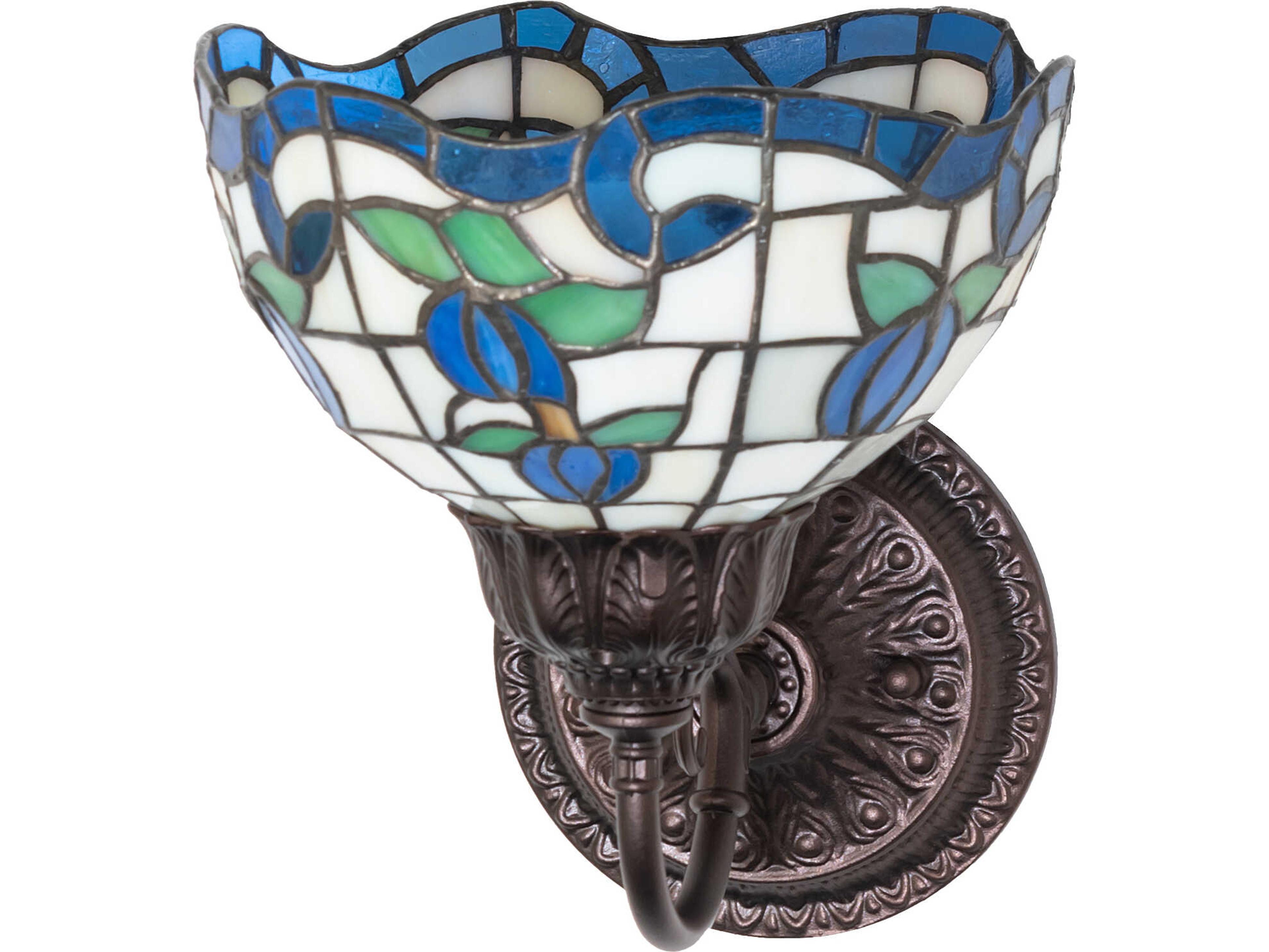 Meyda Roseborder 1-Light Bronze Traditional Wall Sconce