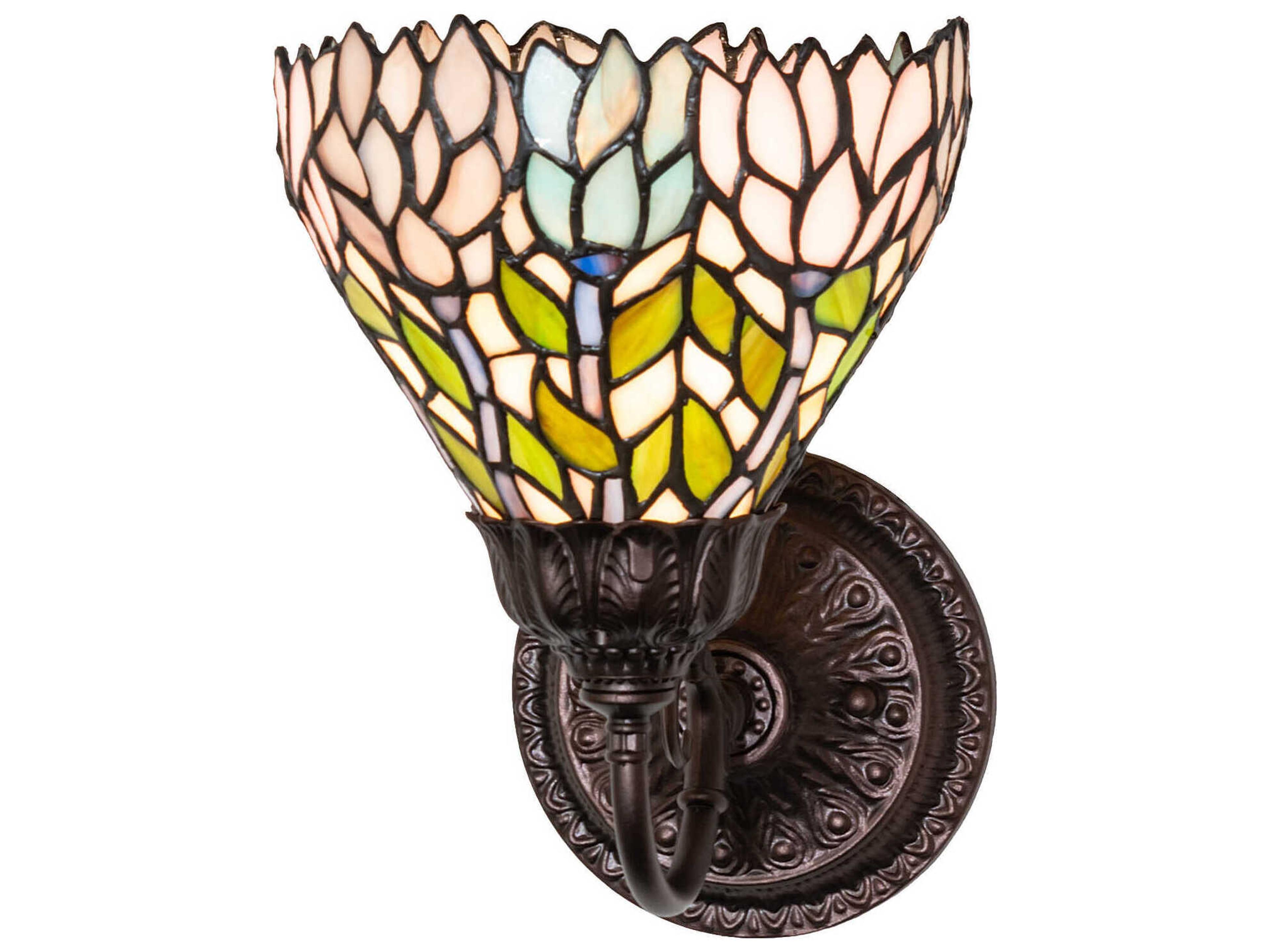 Wisteria 1-Light Mahogany Bronze Traditional Wall Sconce