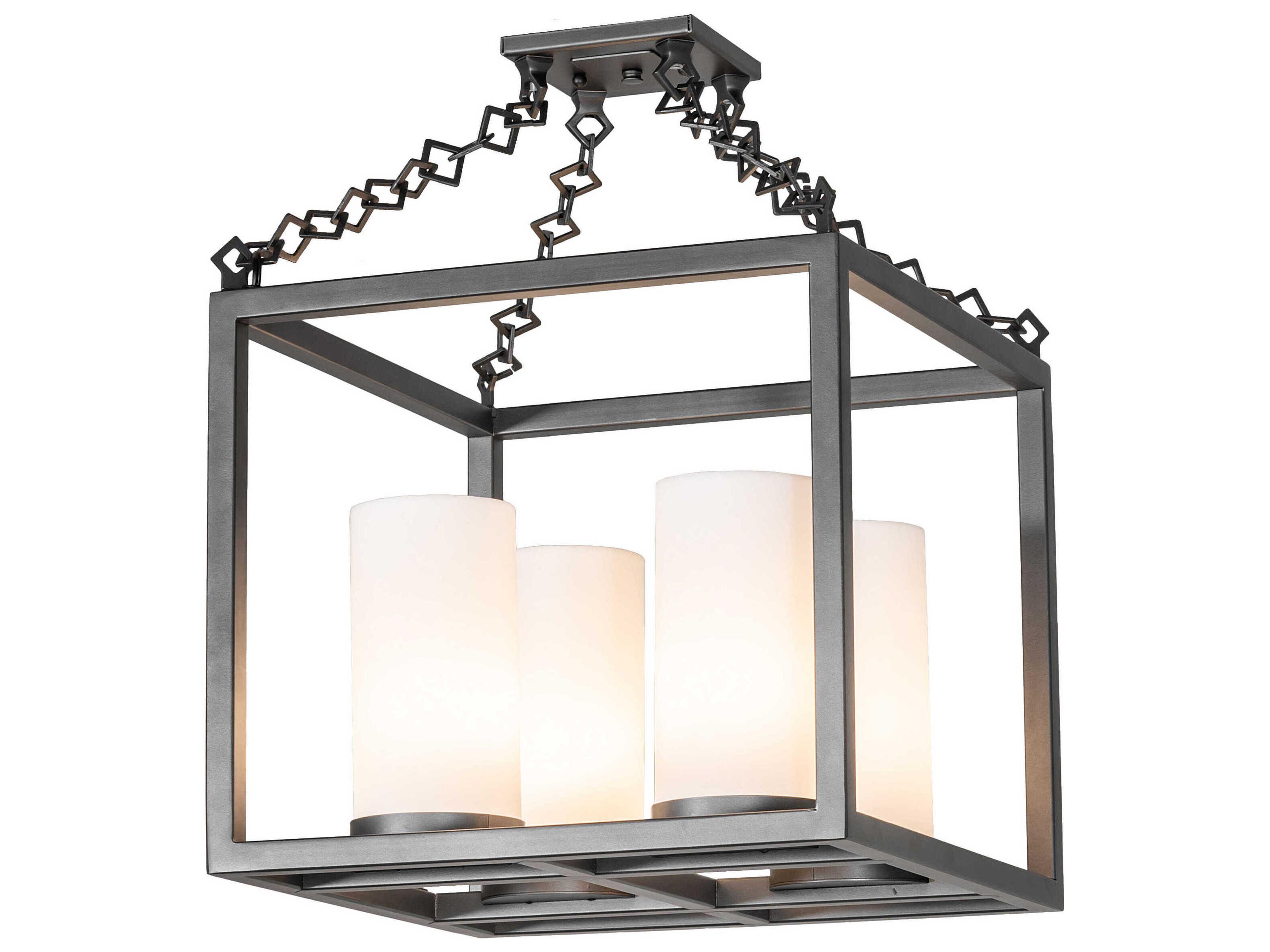 Kitzi 4-Light Wrought Iron Semi Flush Mount