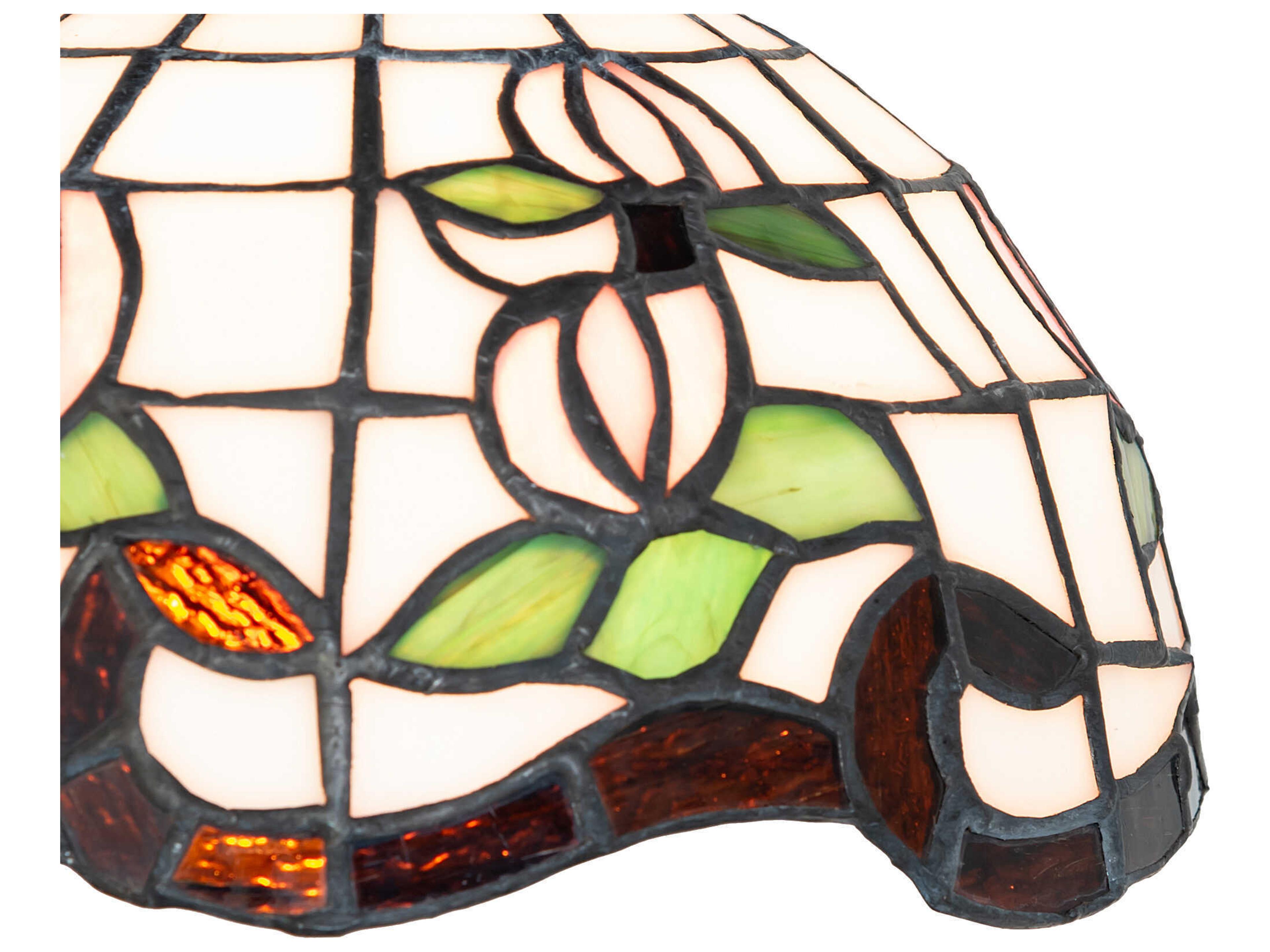 Meyda Roseborder 1-Light Mahogany Bronze Traditional Dome Flush Mount