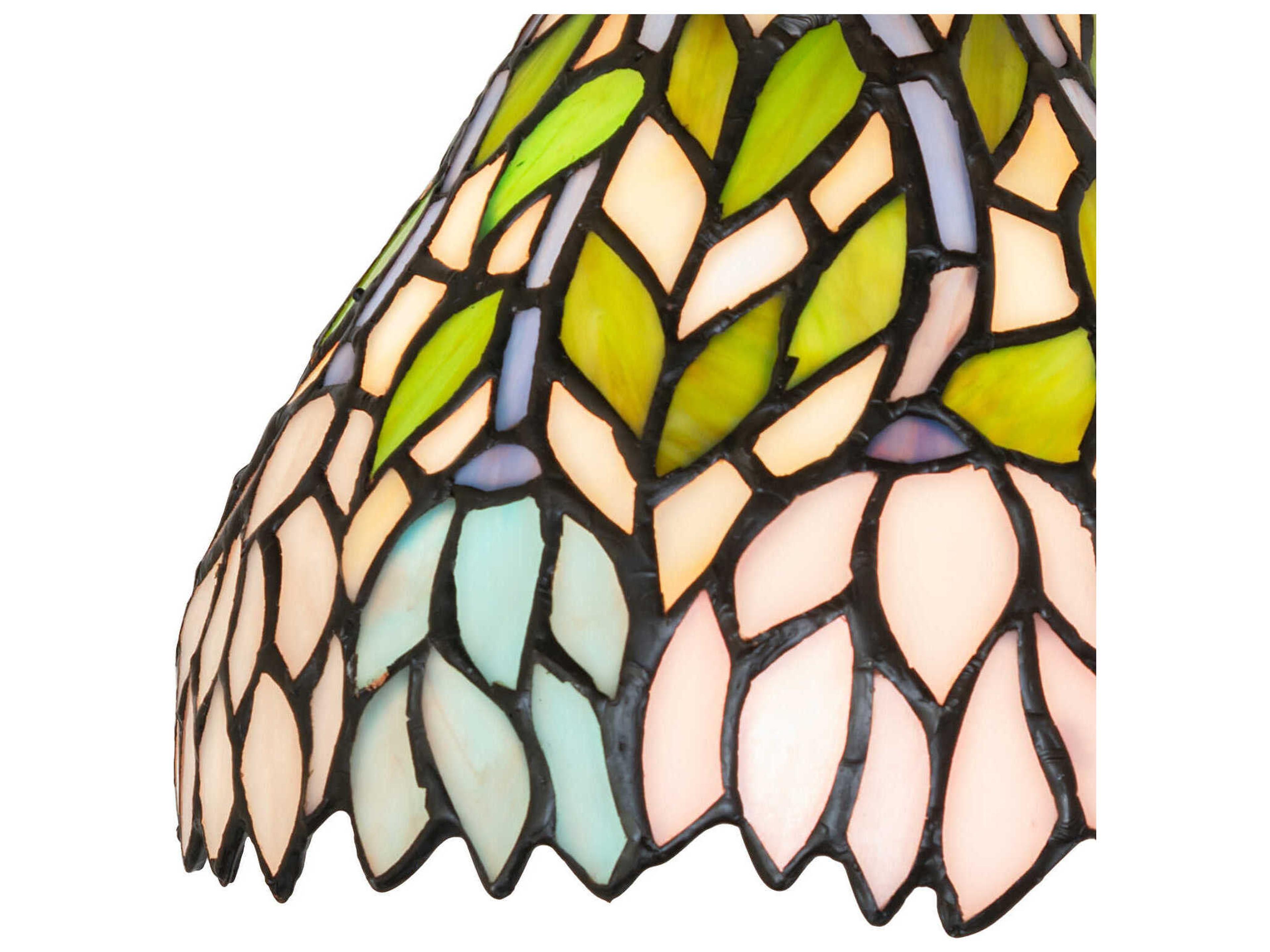 Meyda Wisteria 1-Light Mahogany Bronze Traditional Flush Mount