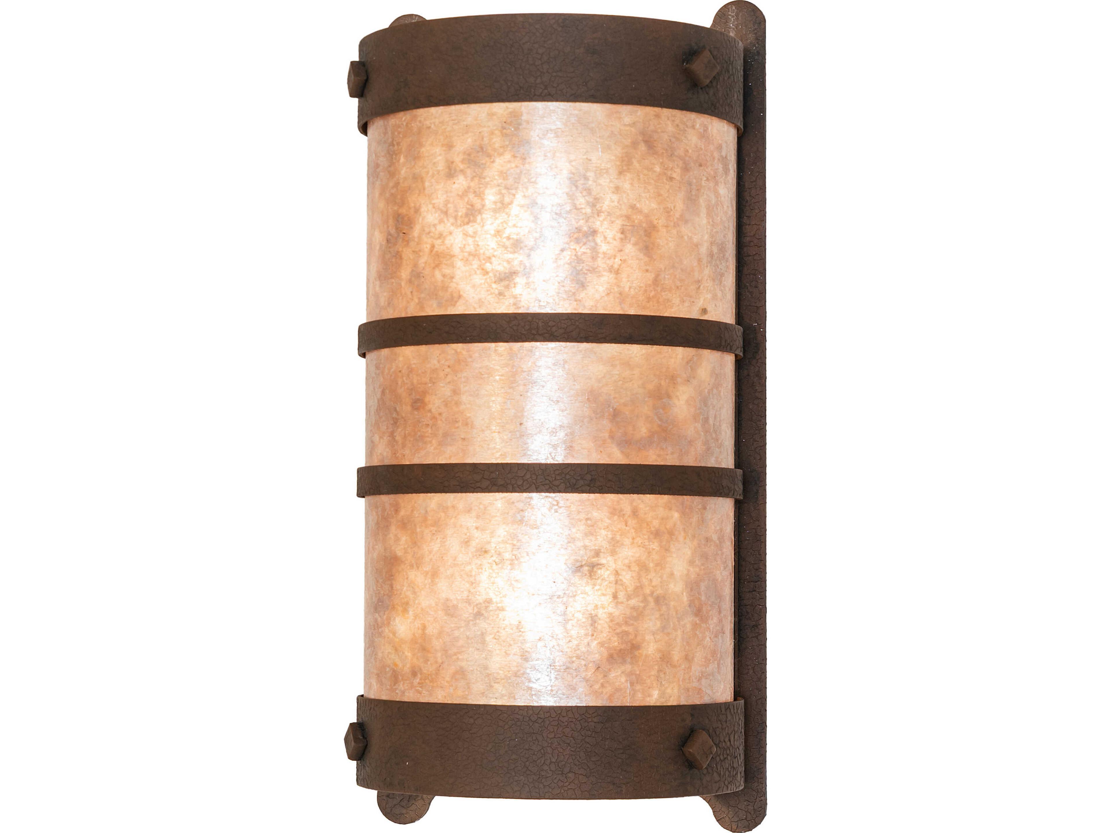 Durbano 2-Light Silver Mica Brown Traditional Wall Sconce