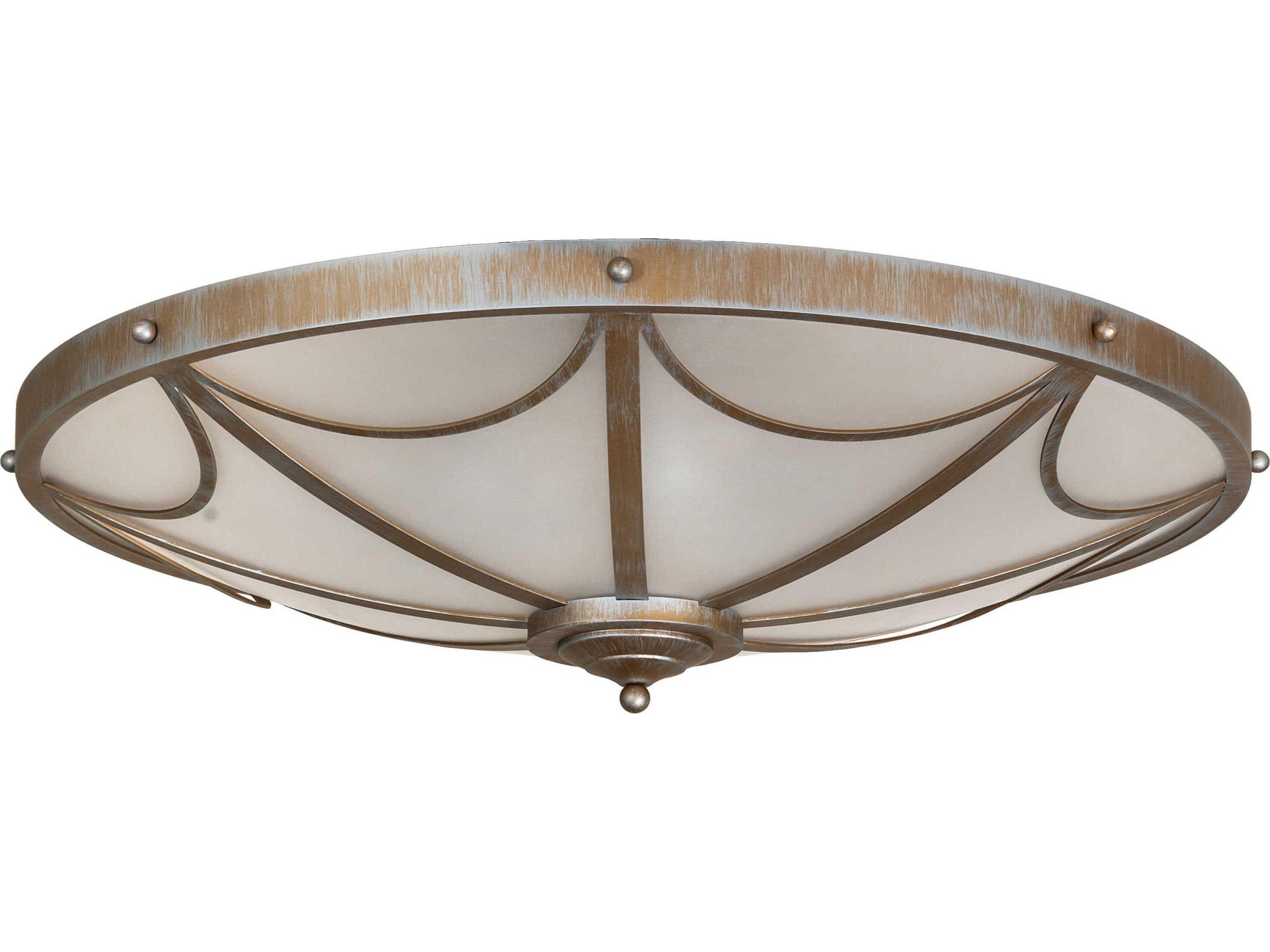 Meyda Carousel 8-Light Antique Silver Semi Flush Mount
