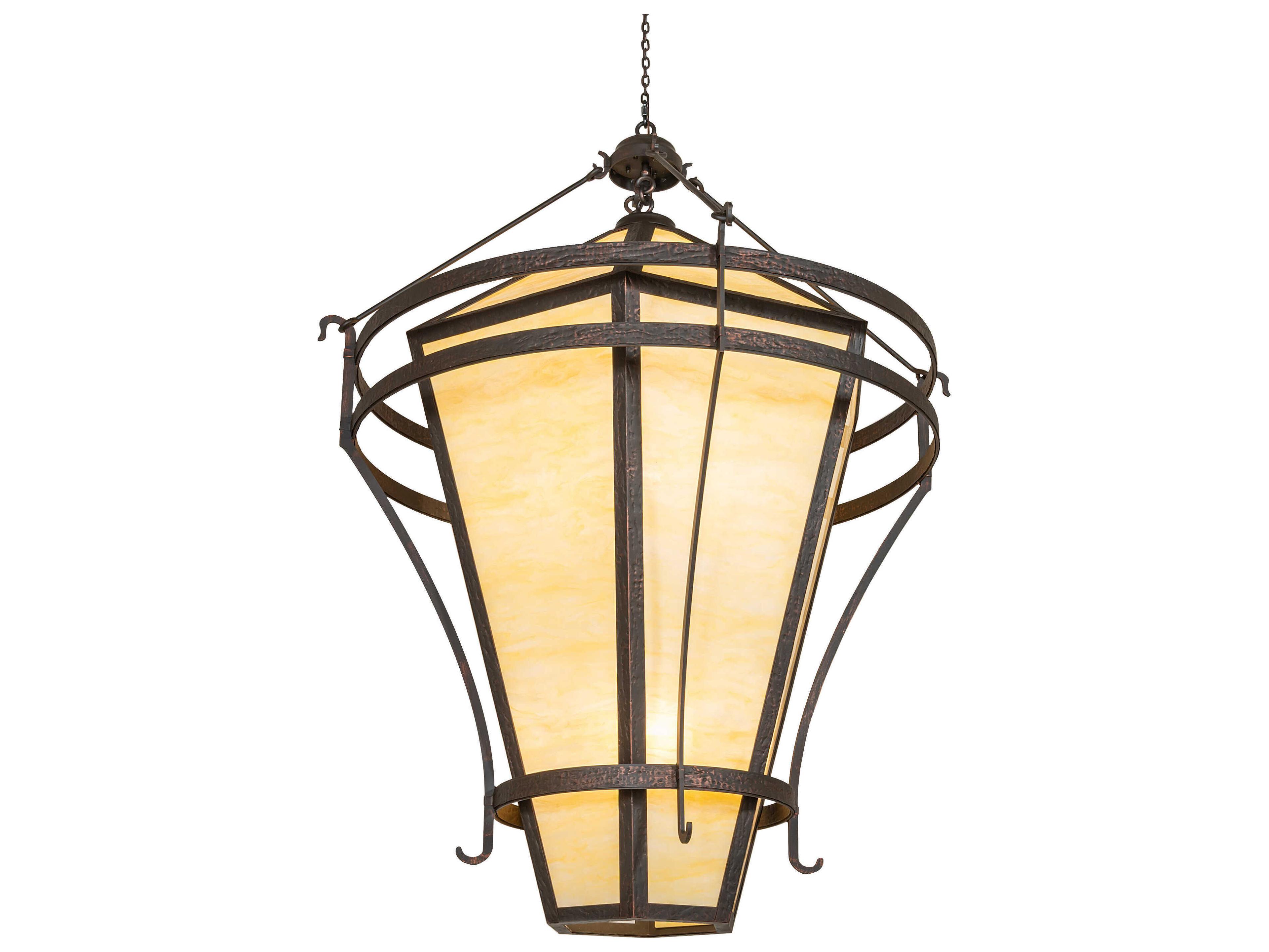 Meyda Powell 12-Light Blackened Textured Copper Pendant