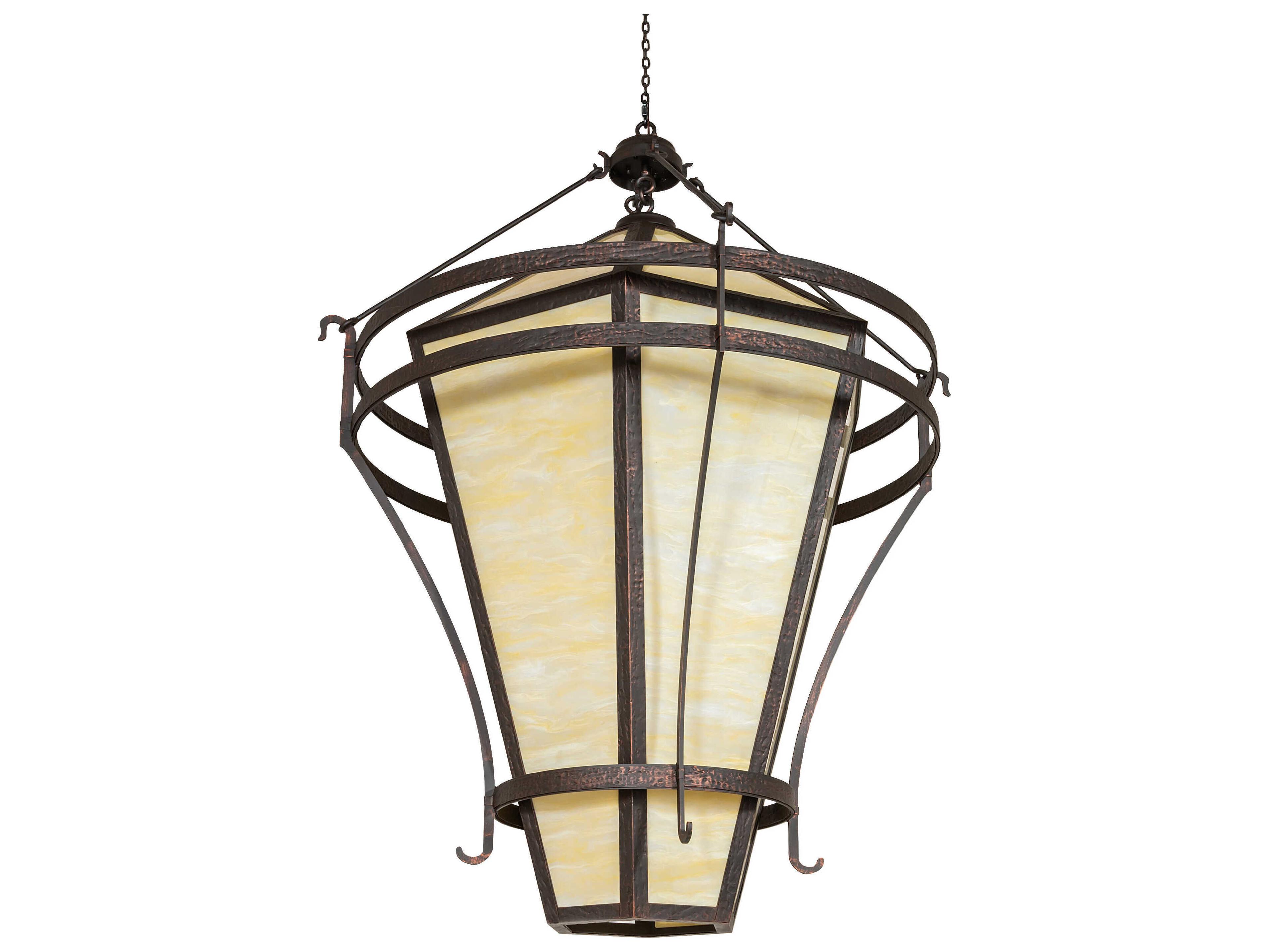 Meyda Powell 12-Light Blackened Textured Copper Pendant