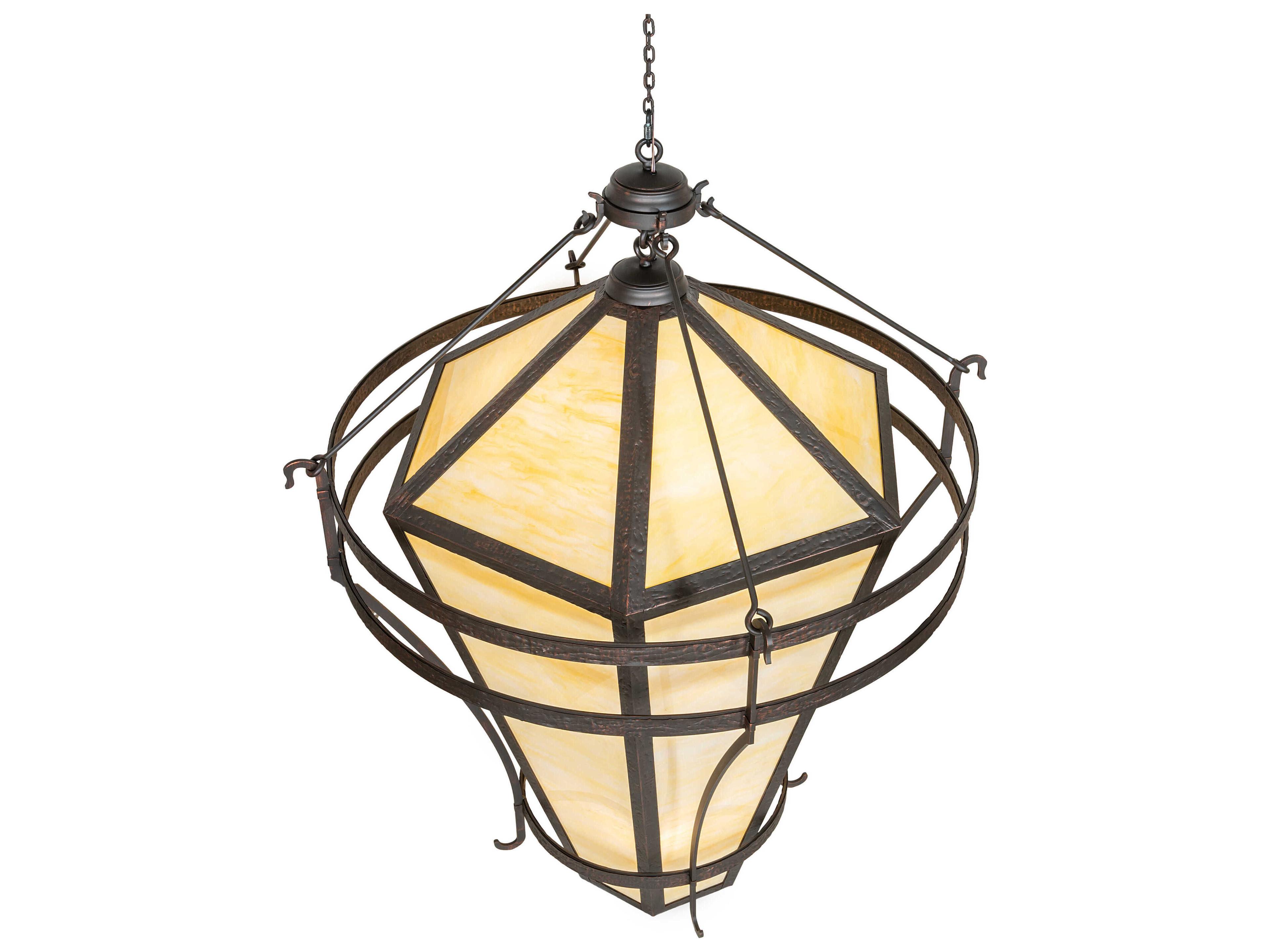 Meyda Powell 12-Light Blackened Textured Copper Pendant