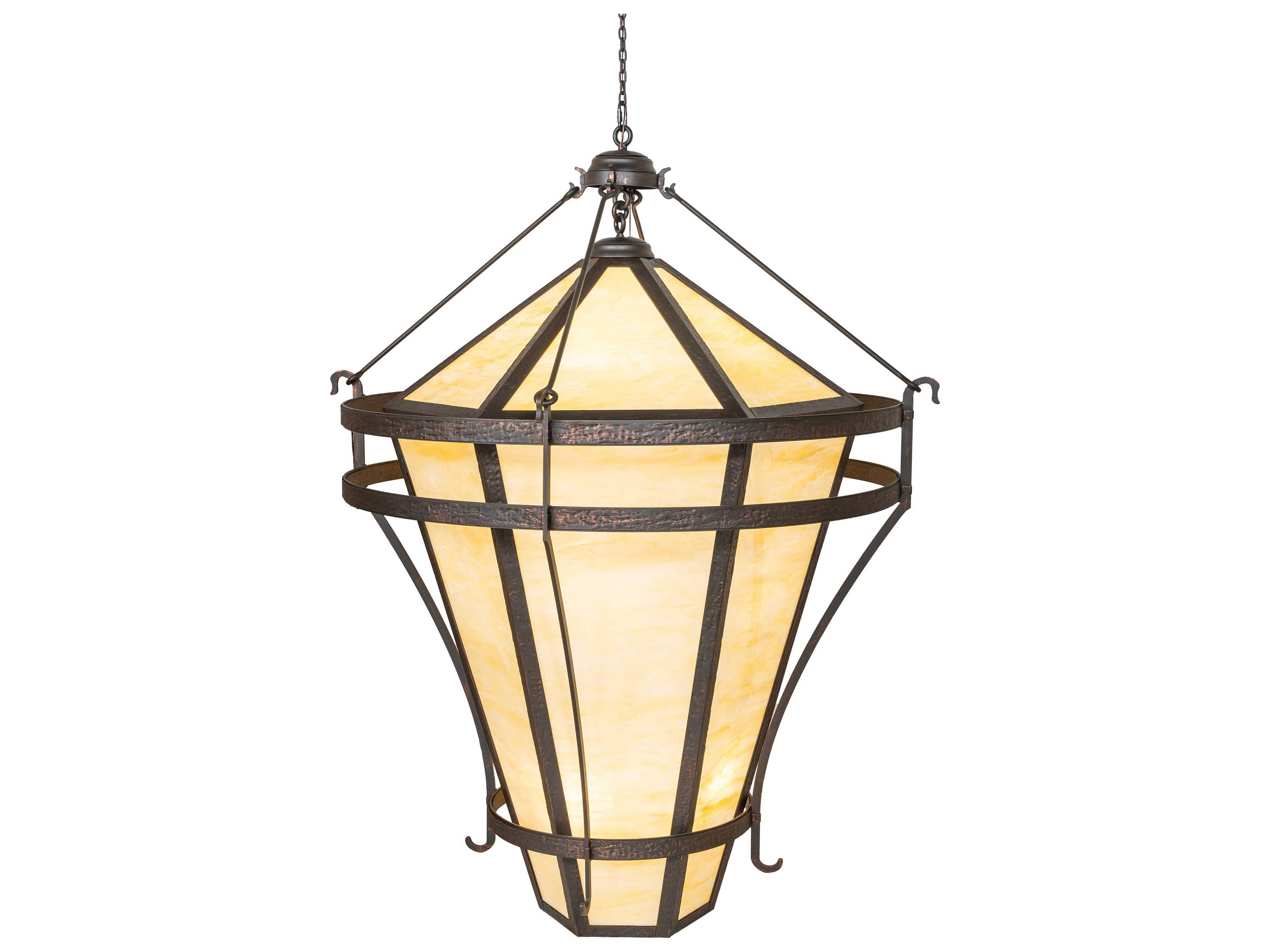 Meyda Powell 12-Light Blackened Textured Copper Pendant