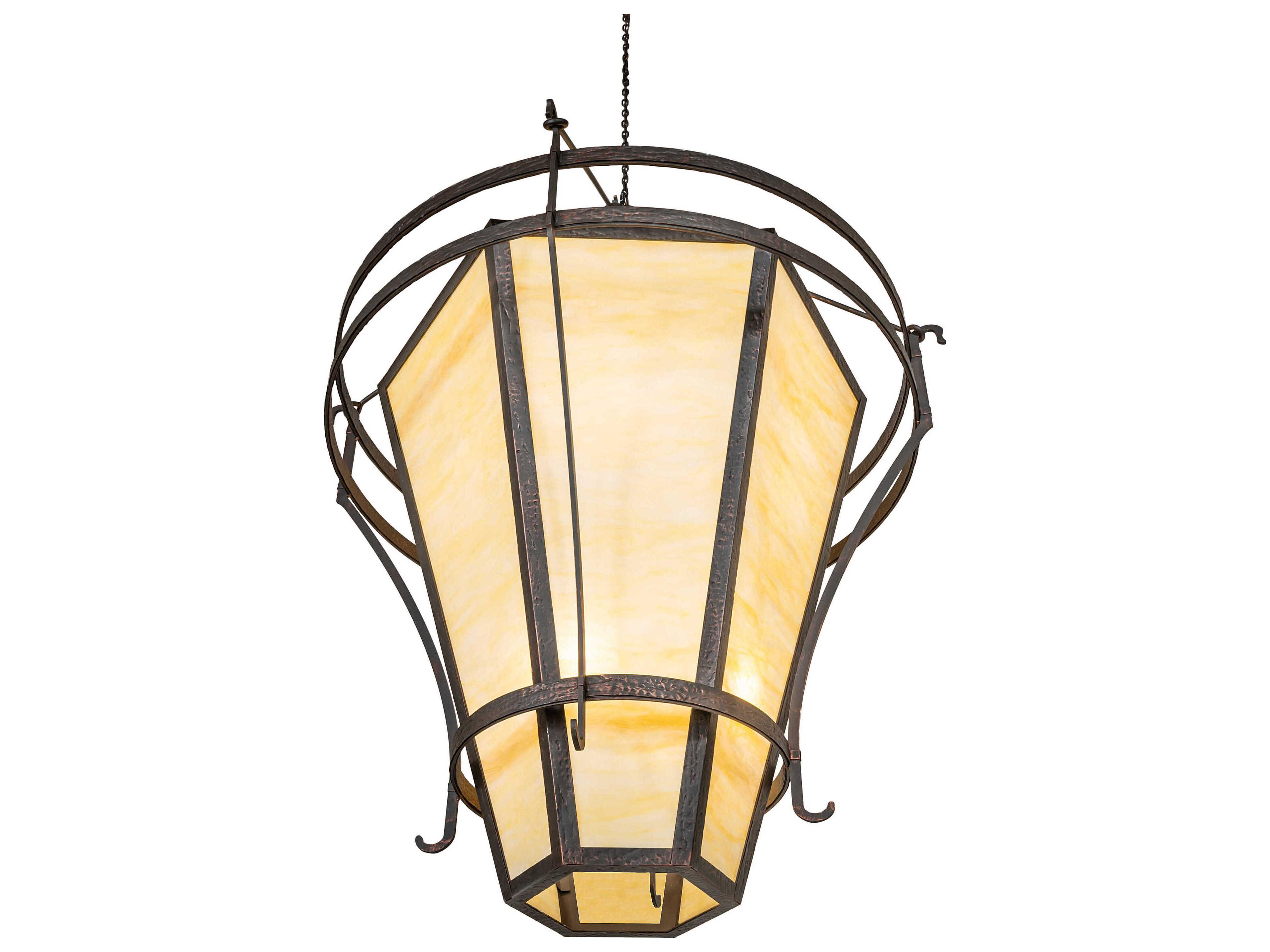 Meyda Powell 12-Light Blackened Textured Copper Pendant