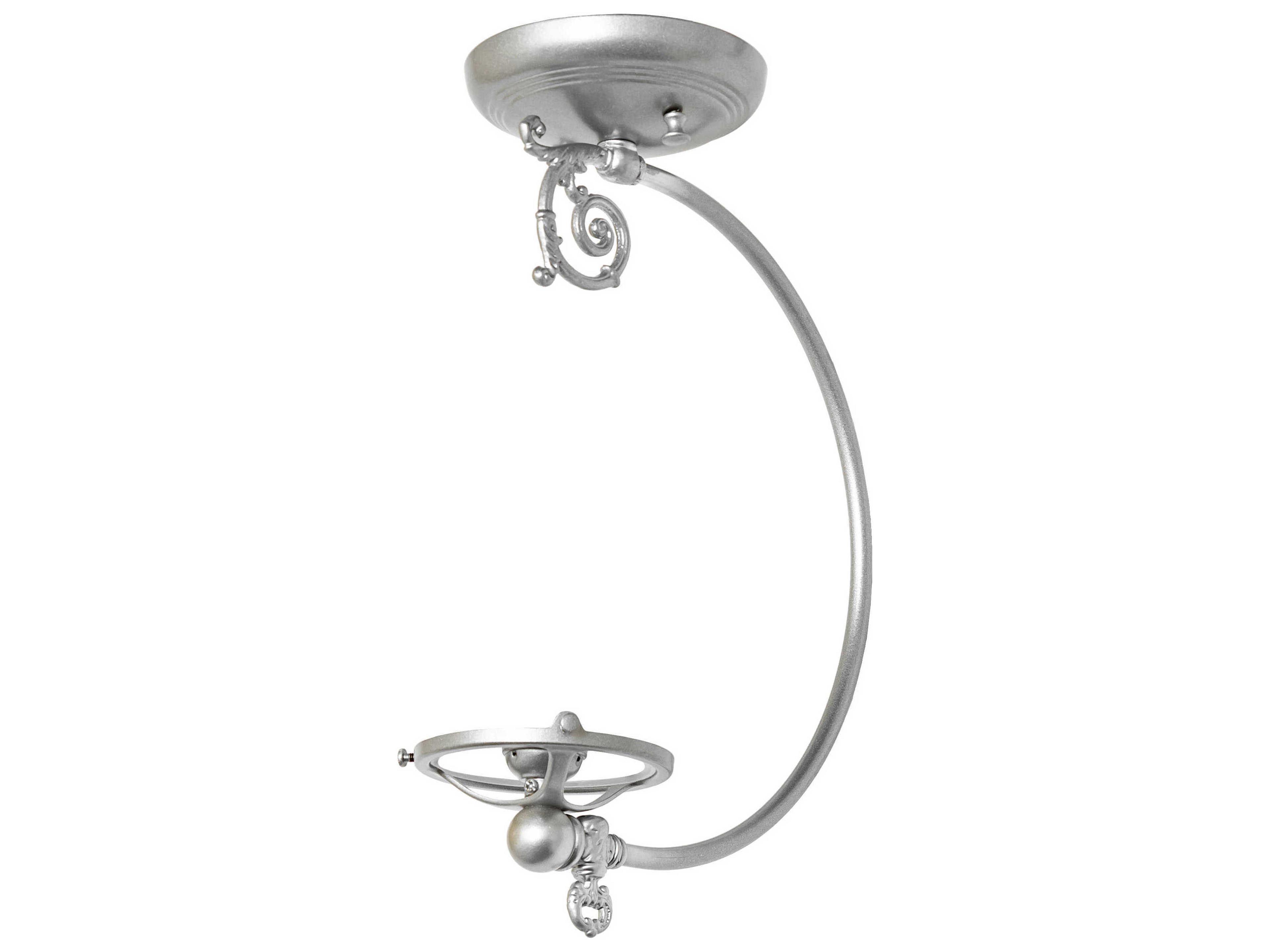 Gas Reproduction 1-Light Light Sandstone Semi Flush Mount