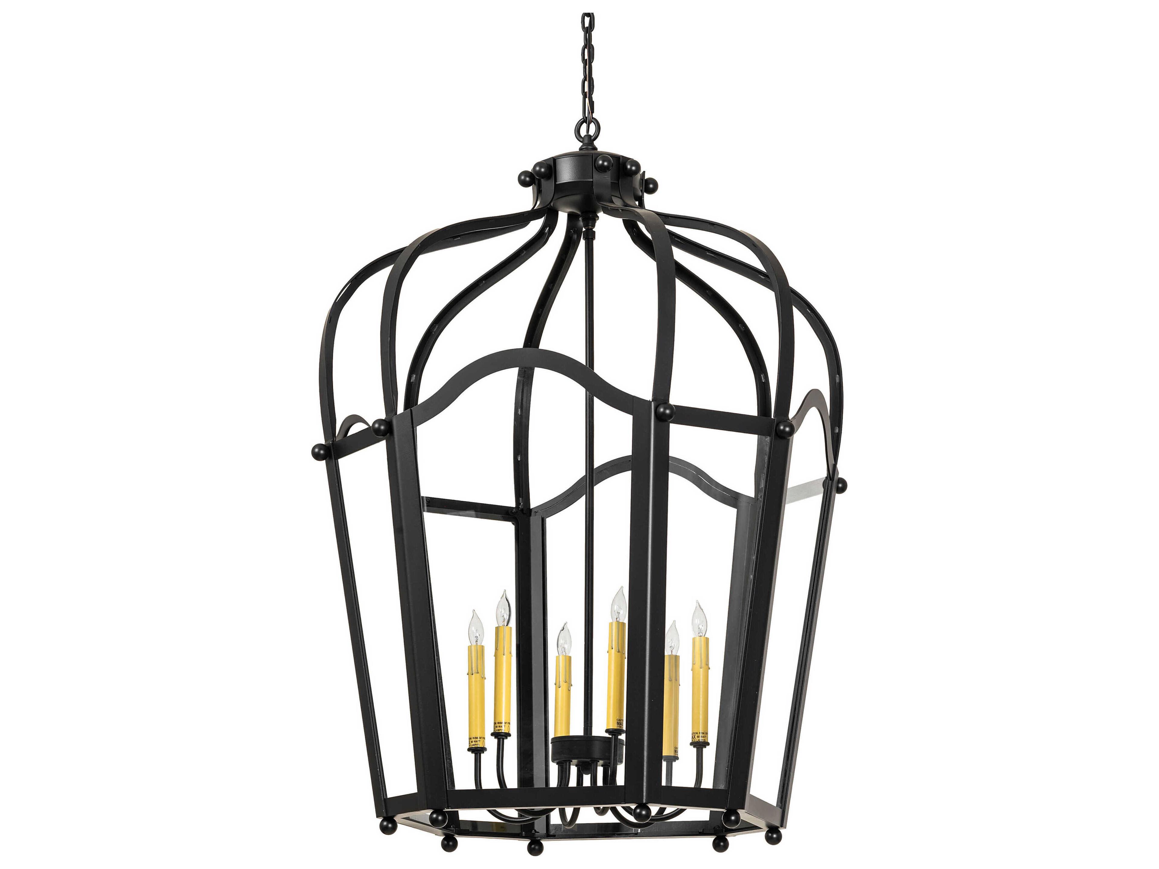 Meyda Citadel 6-Light Flat Black Pendant