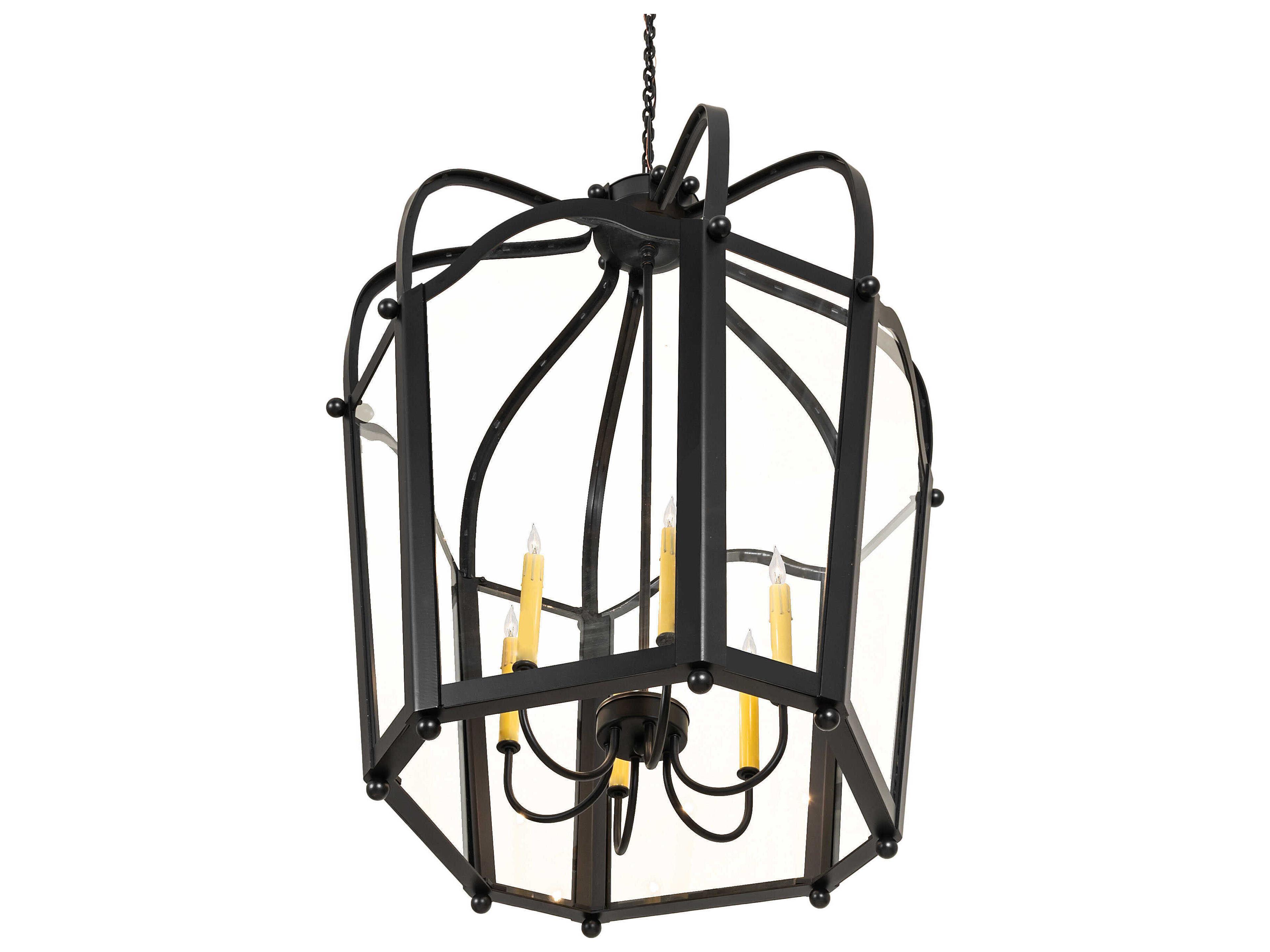 Meyda Citadel 6-Light Flat Black Pendant