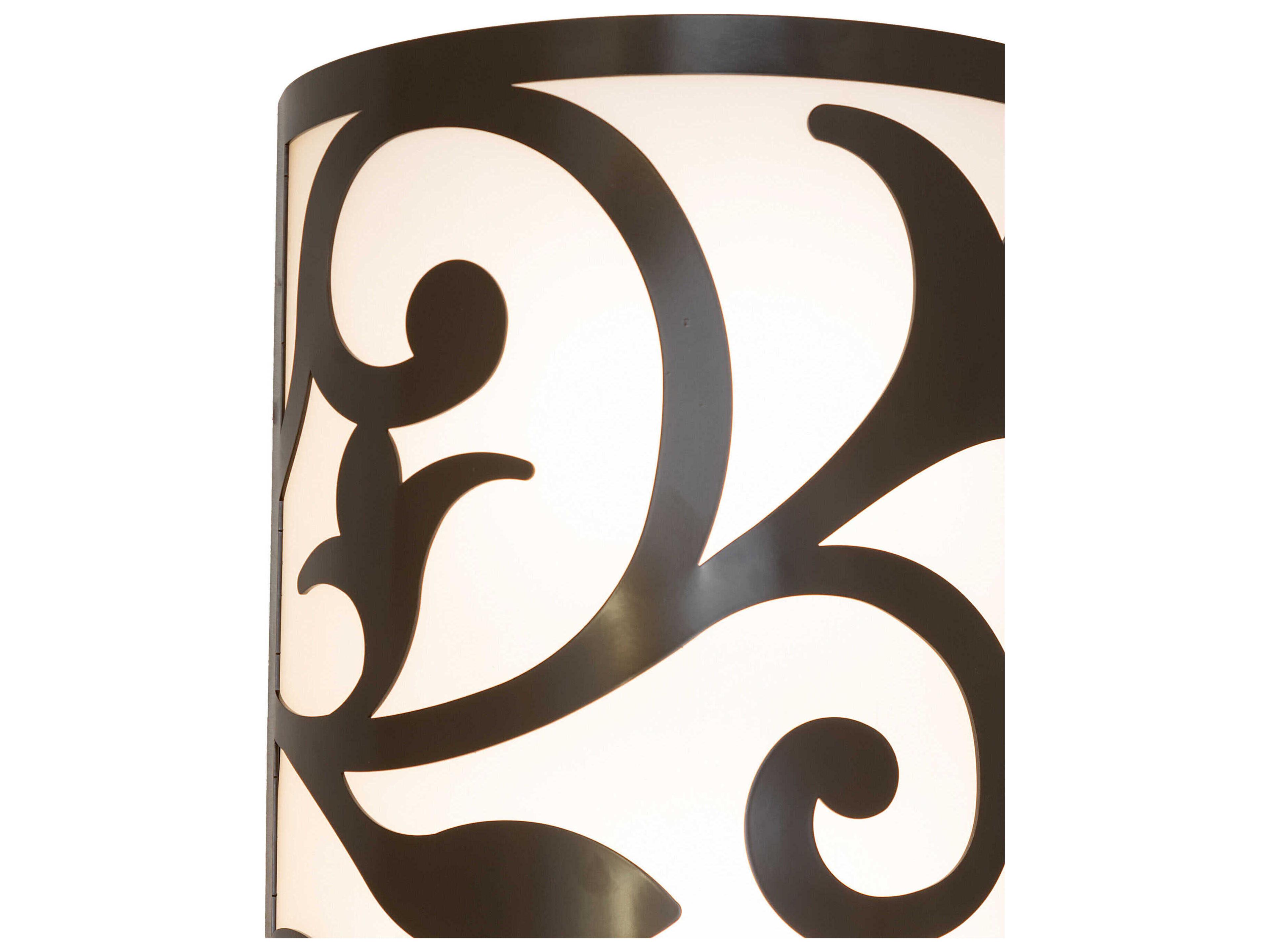 Meyda Rickard 2-Light Rail Bronze Wall Sconce